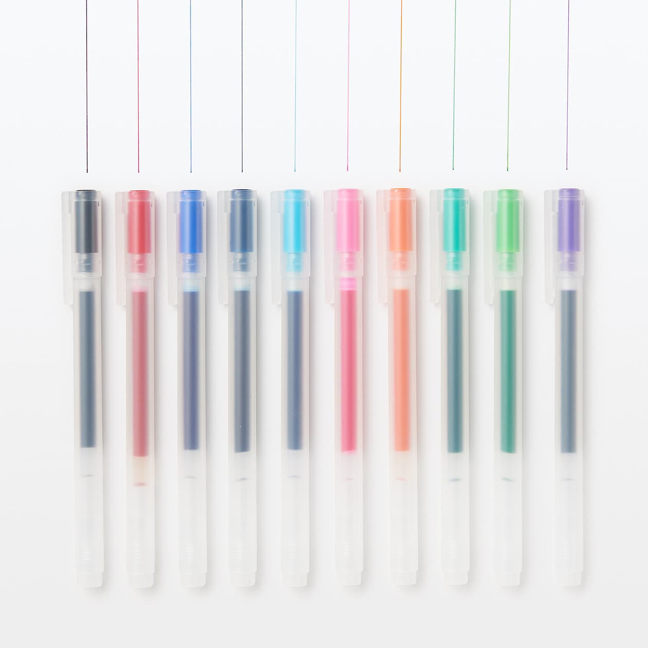 Gel Ink Ballpoint Cap Pen 10 Color Set - Image 7