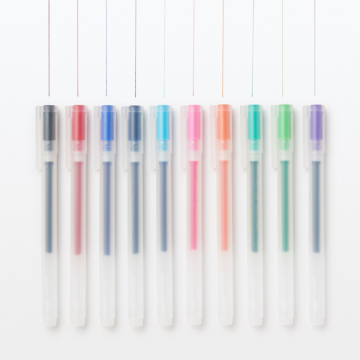 Gel Ink Ballpoint Cap Pen 10 Color Set - Image 3