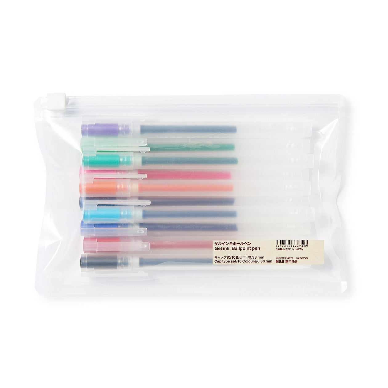 Gel Ink Ballpoint Cap Pen 10 Color Set