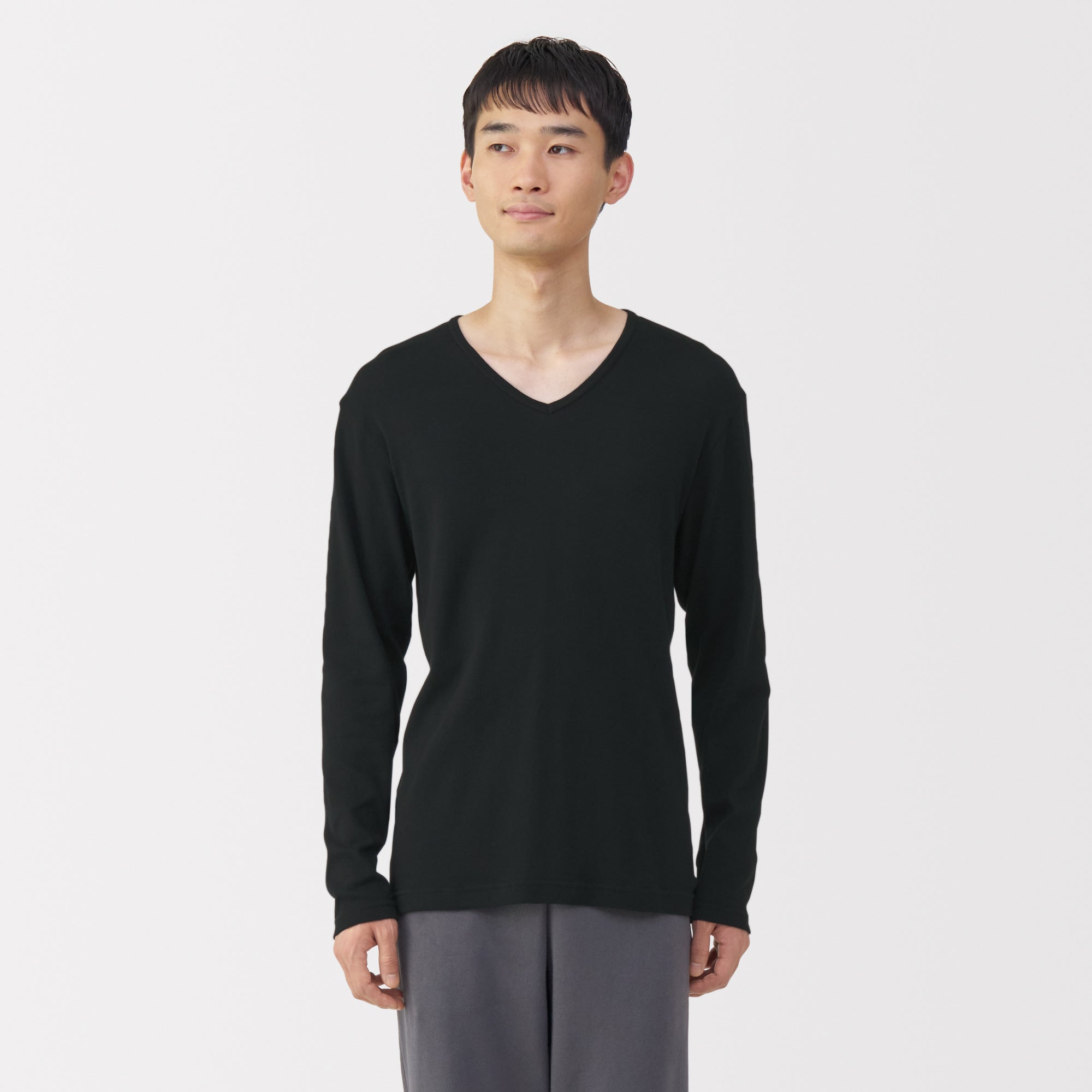 Warm Cotton V-Neck T-Shirt - Image 17