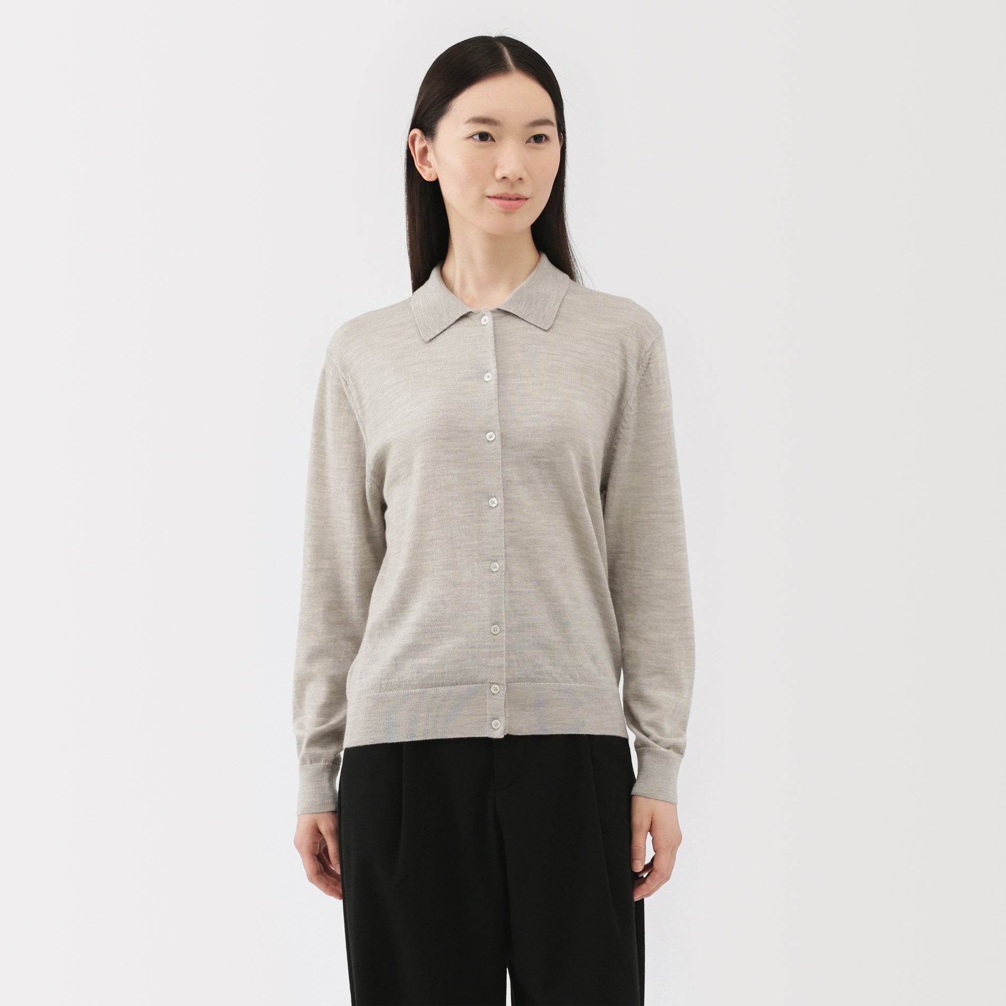Wool Polo Cardigan - Image 10