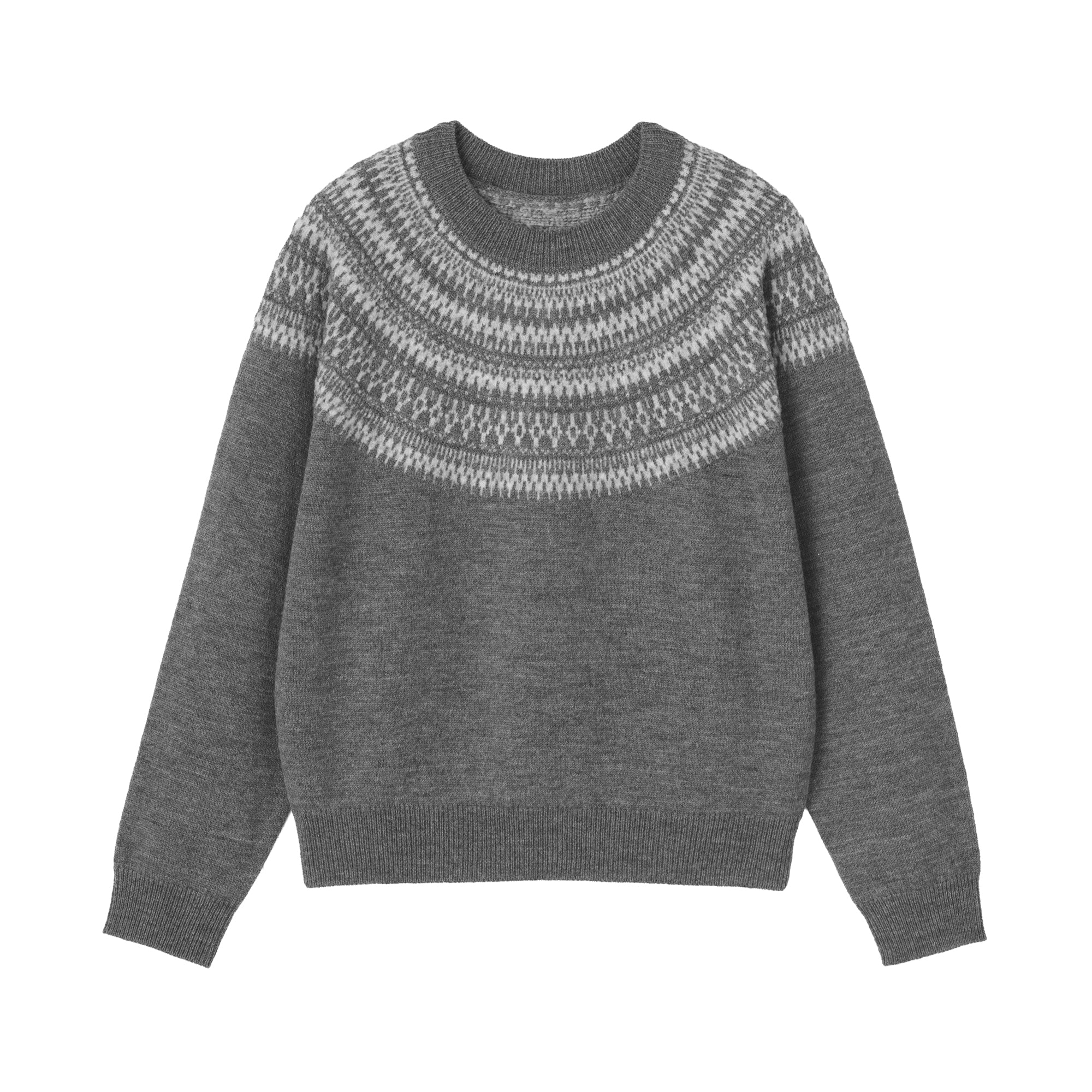 Andes Wool Blend Jacquard Sweater - Image 9