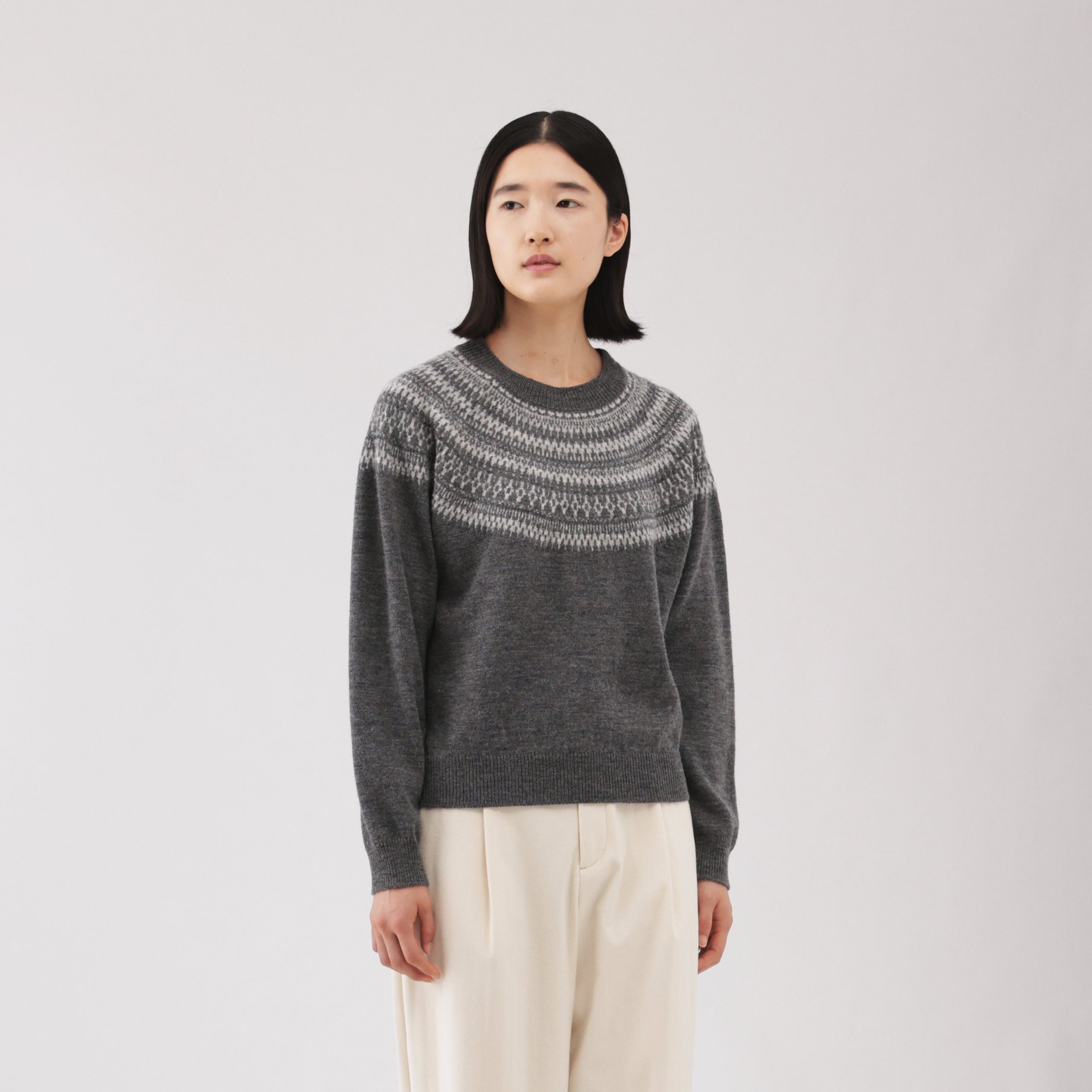 Andes Wool Blend Jacquard Sweater - Image 10