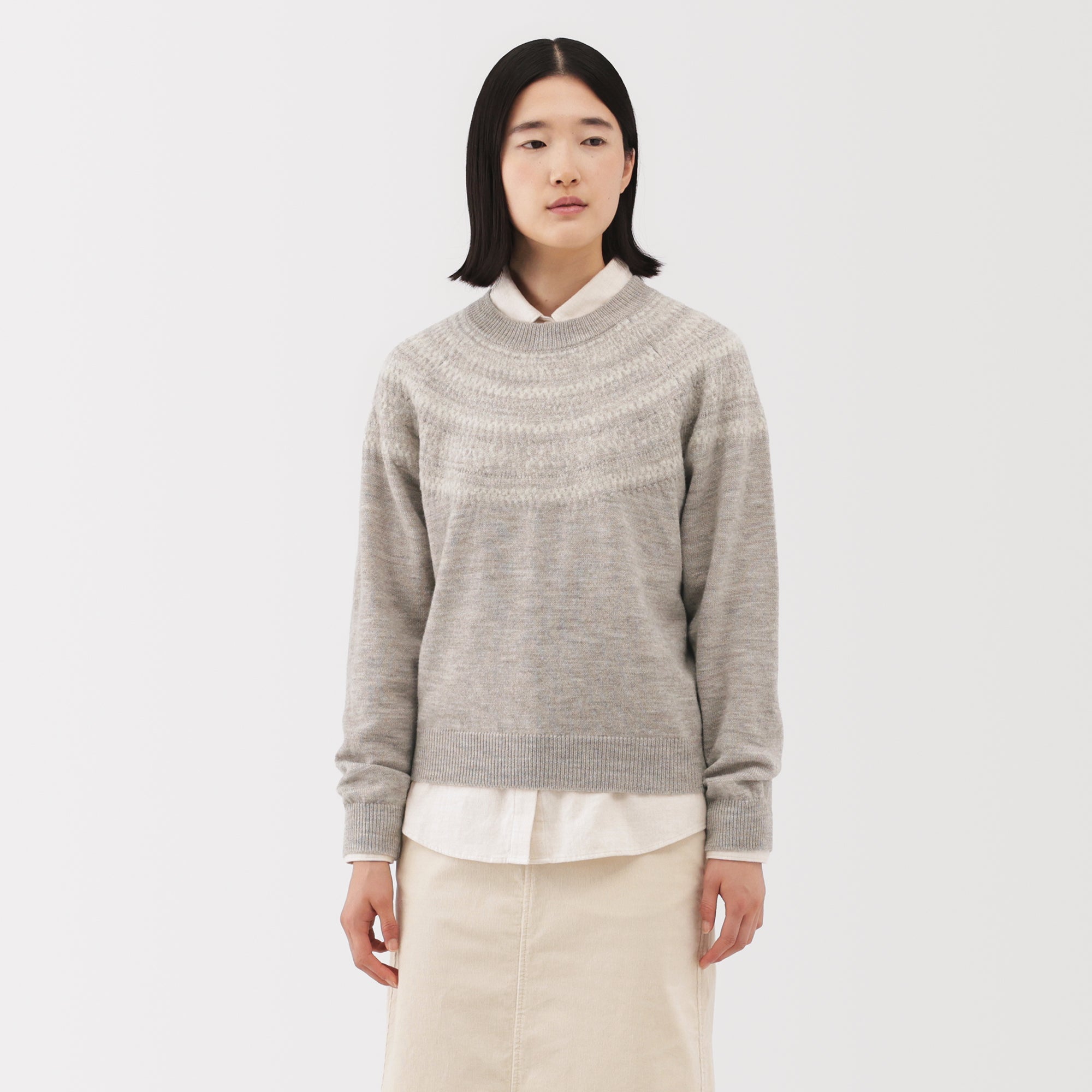 Andes Wool Blend Jacquard Sweater - Image 3