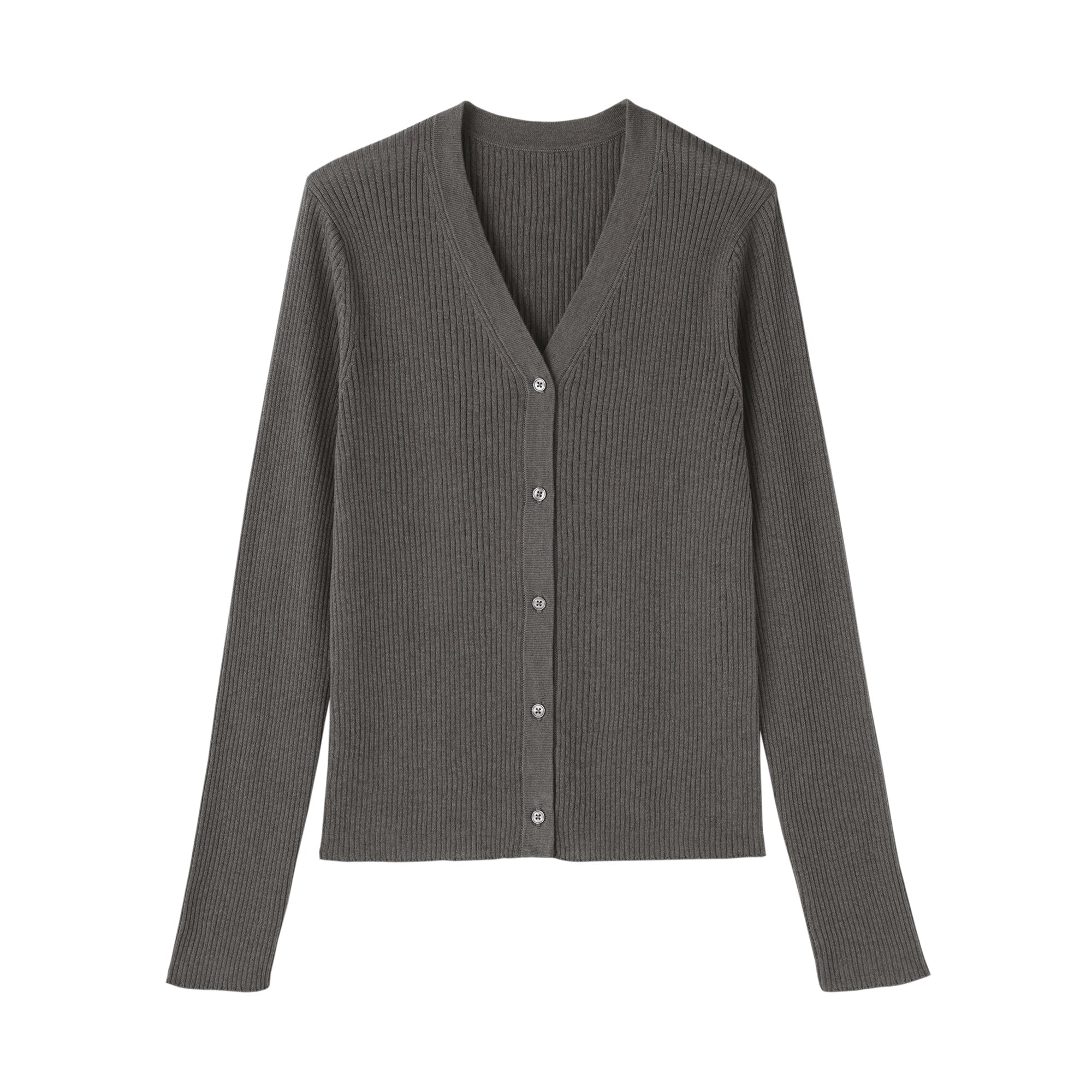 Lyocell Blend V-Neck Cardigan - Image 2