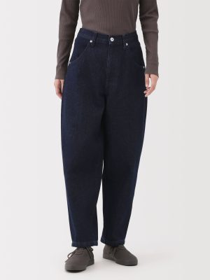 Kapok Blend Denim Barrel Pants
