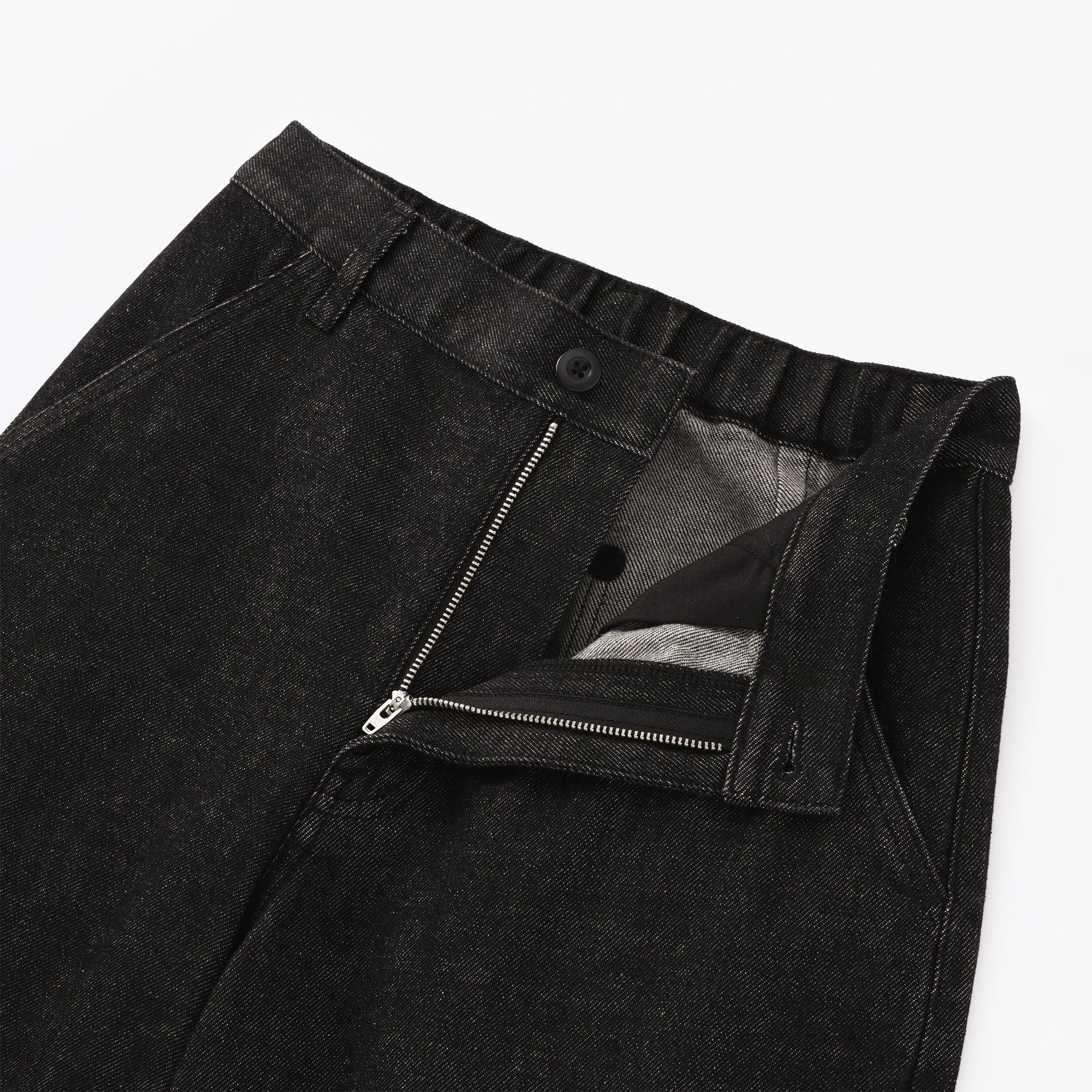 Kapok Blend Denim Wide Tapered Pants - Image 9