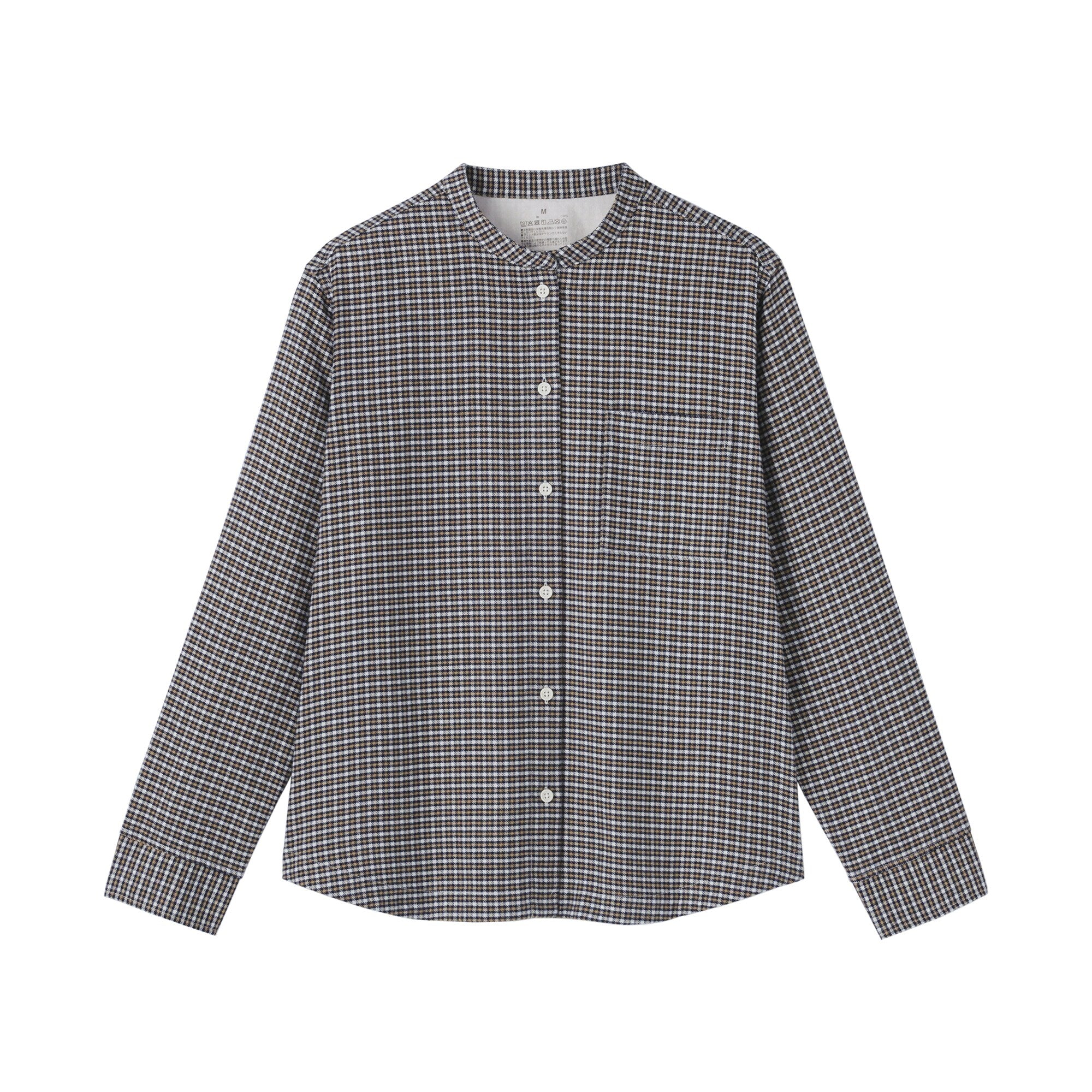 Flannel Stand Collar Shirt - Image 34