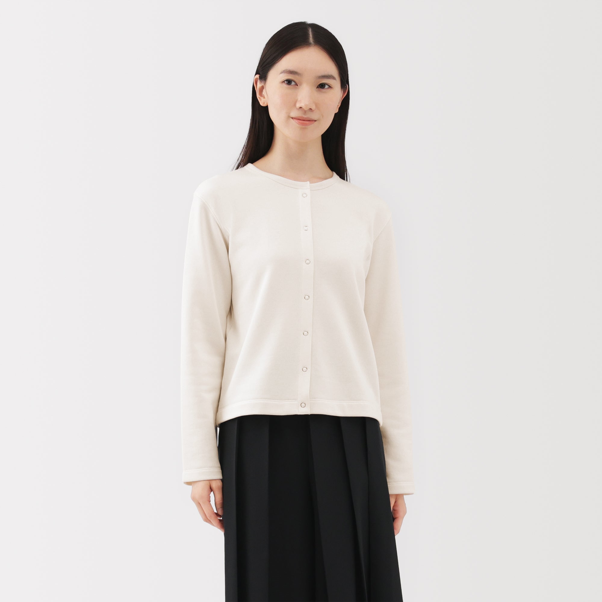 French Terry Sweatshirt Cardigan - Image 11