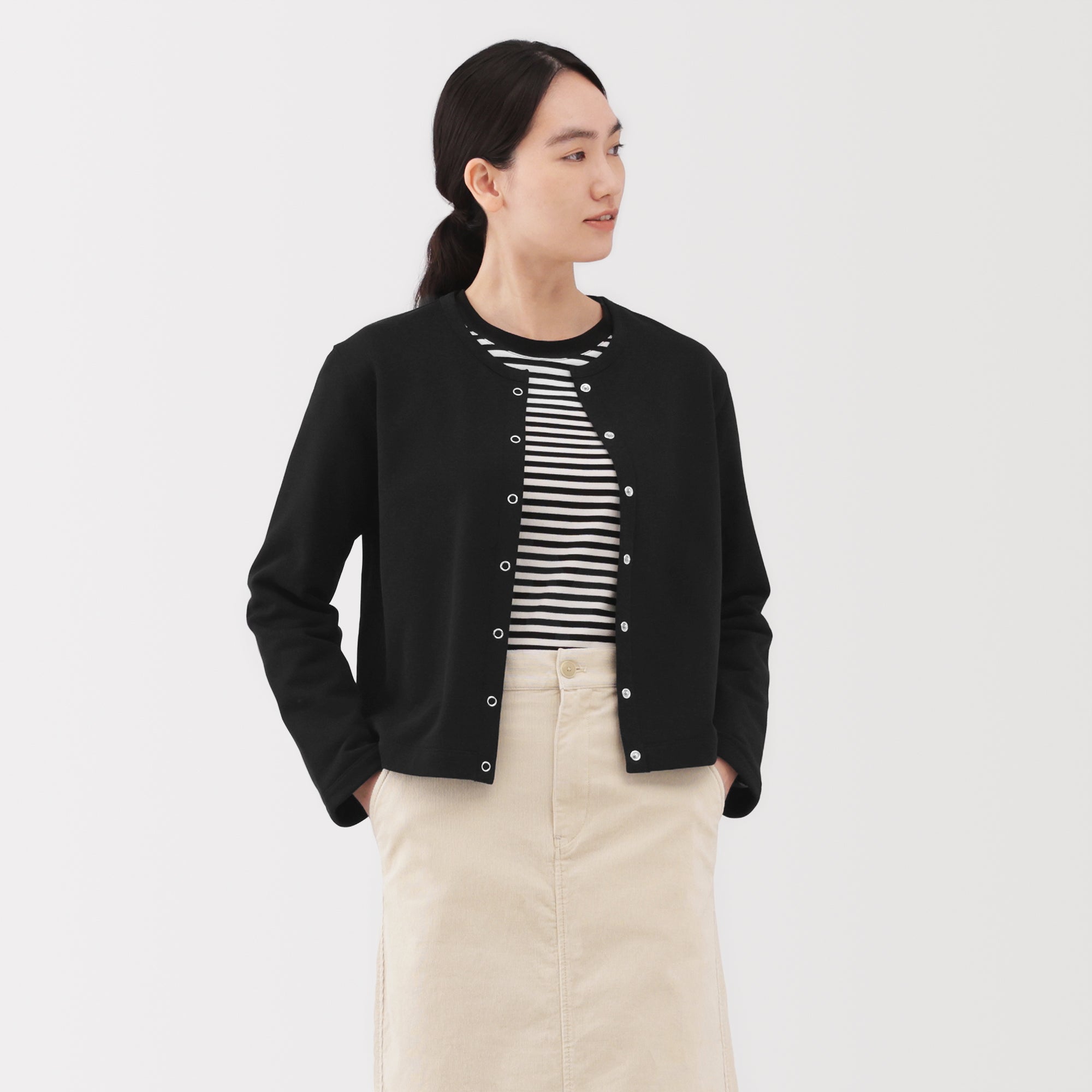 French Terry Sweatshirt Cardigan - Image 19