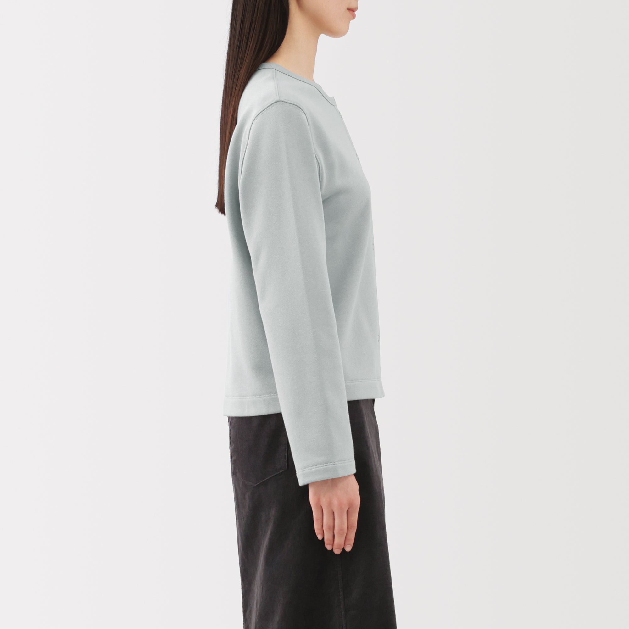 French Terry Sweatshirt Cardigan - Image 29