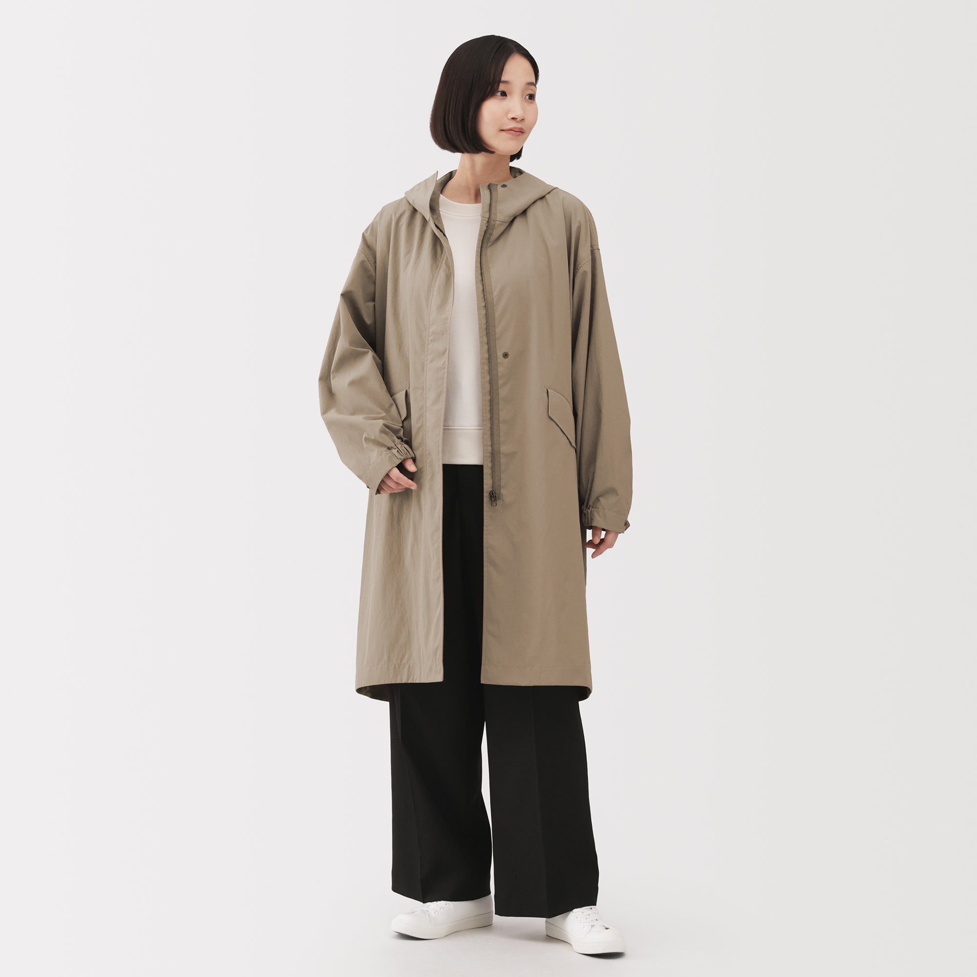 Water-Repellent Hooded Long Coat - Image 14