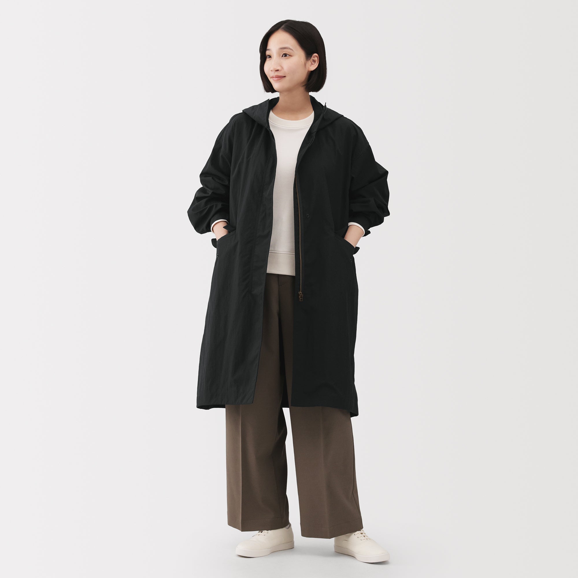 Water-Repellent Hooded Long Coat - Image 25