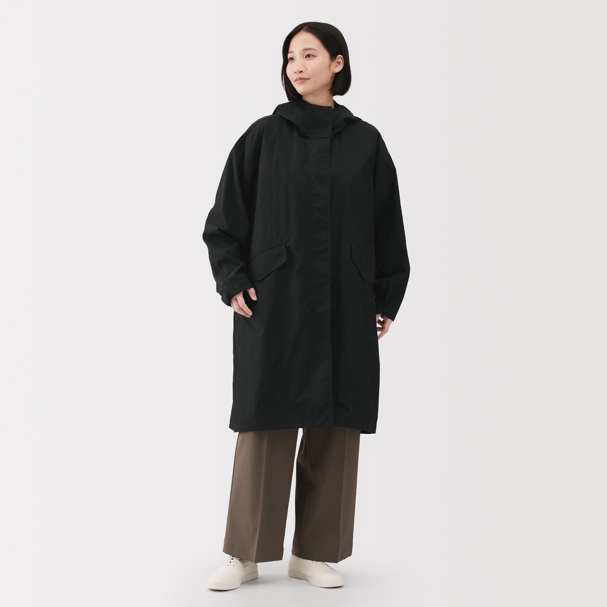 Water-Repellent Hooded Long Coat - Image 26