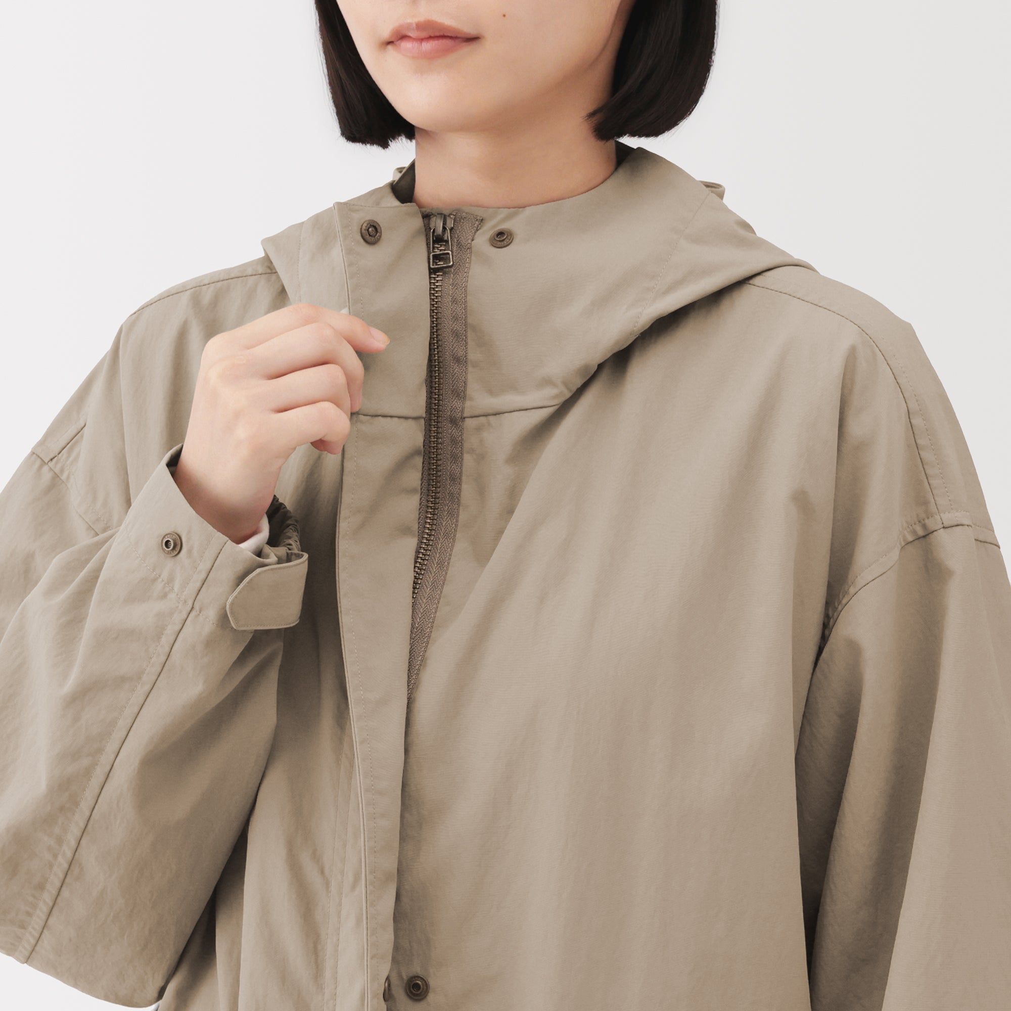 Water-Repellent Hooded Long Coat - Image 8