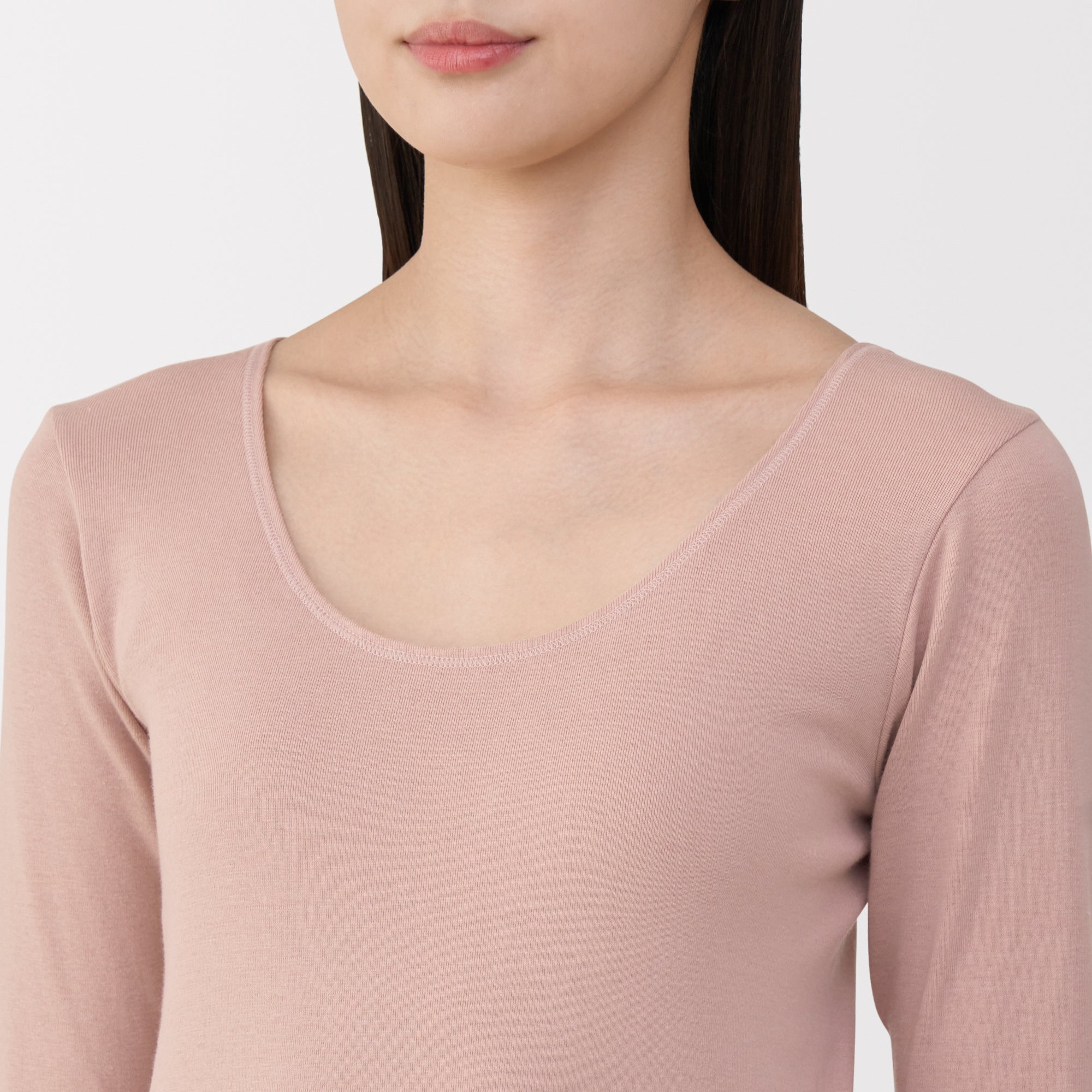 Warm Cotton U-Neck T-Shirt - Image 37