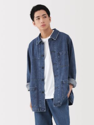 Kapok Blend Denim Coverall Jacket