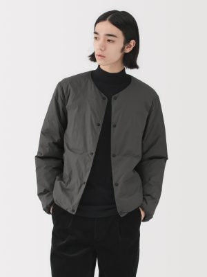 Lightweight Down Collarless Jacket