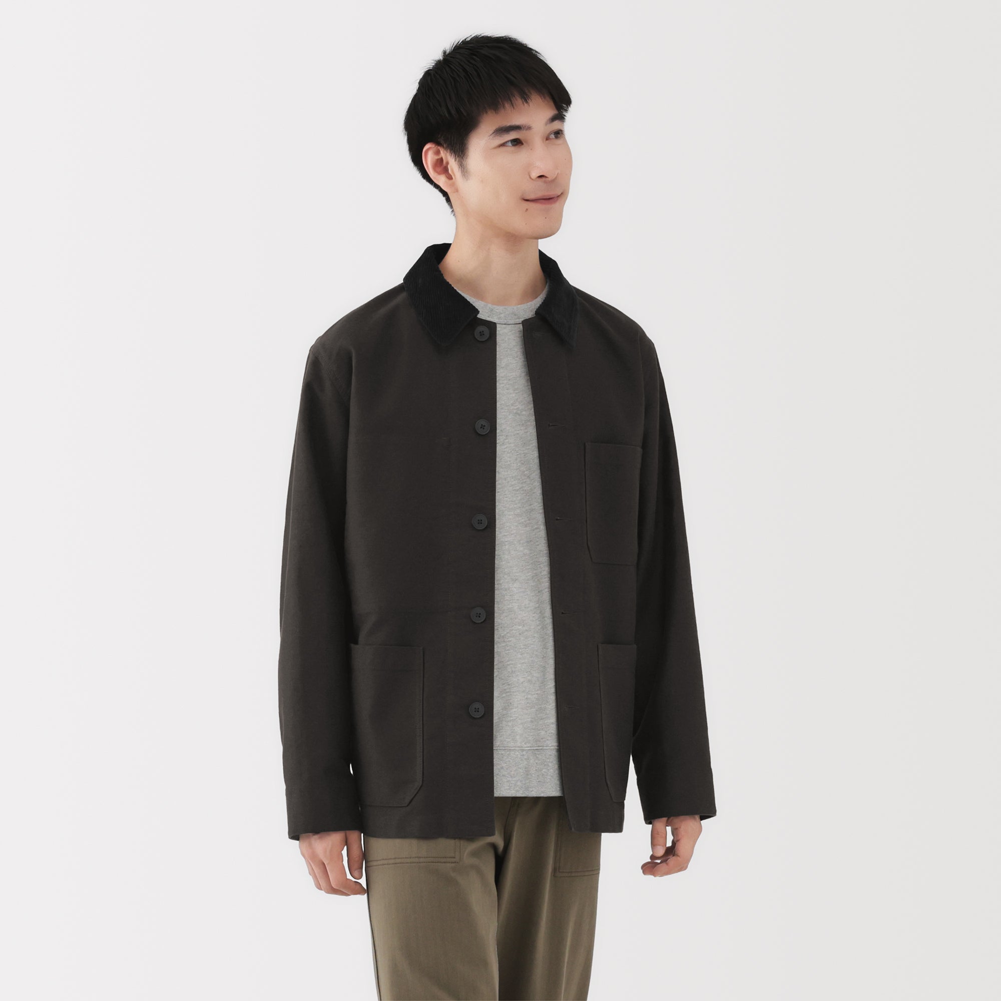 Kapok Blend Corduroy Work Jacket - Image 3