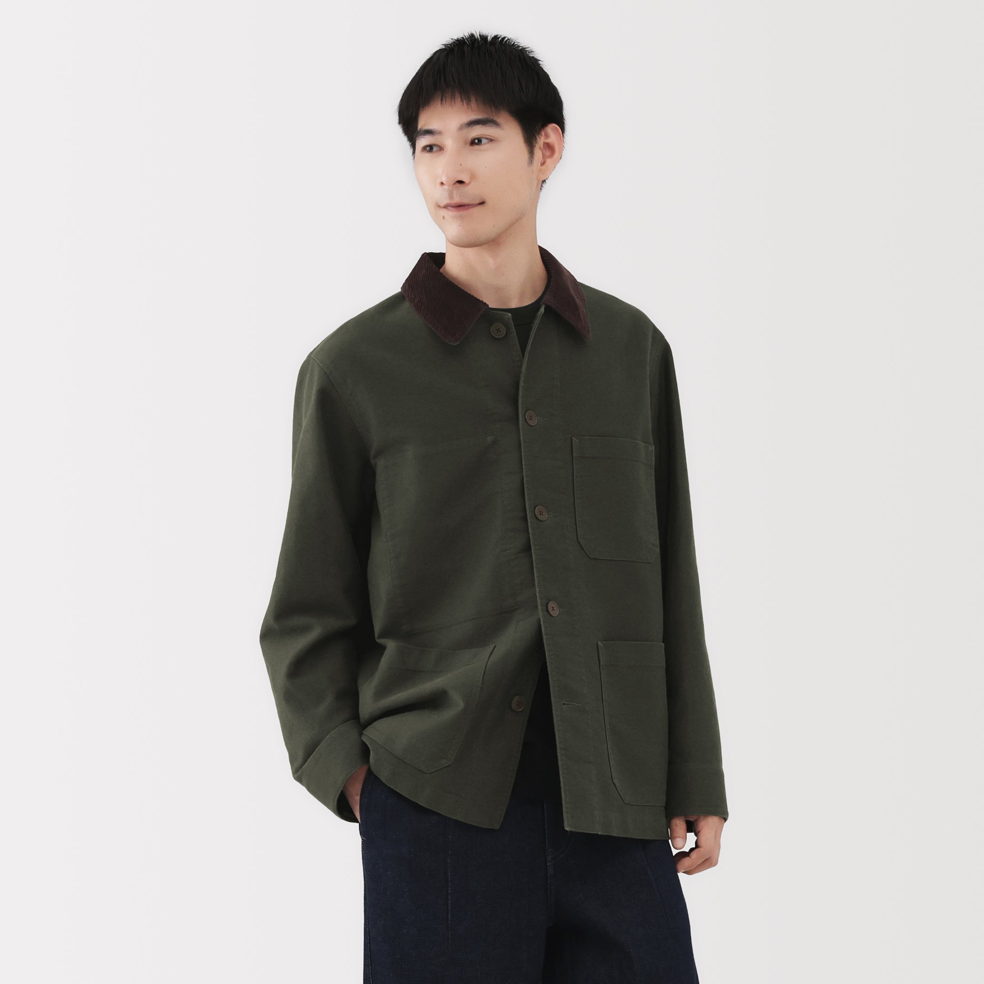 Kapok Blend Corduroy Work Jacket - Image 21