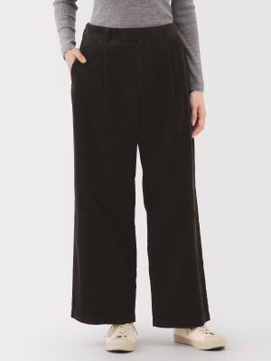 Kapok Blend Corduroy Wide Pants
