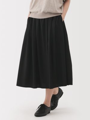 Lyocell Blend Flared Skirt