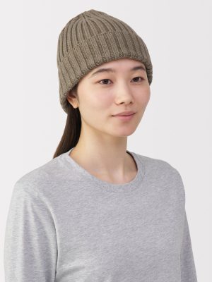Merino Wool Ribbed Beanie
