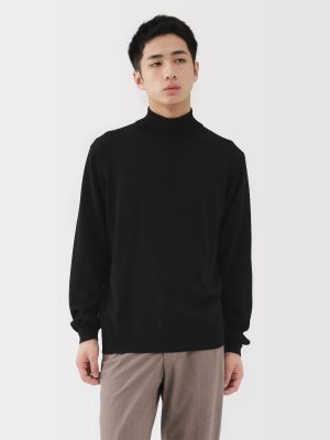 Wool Mock Neck Sweater