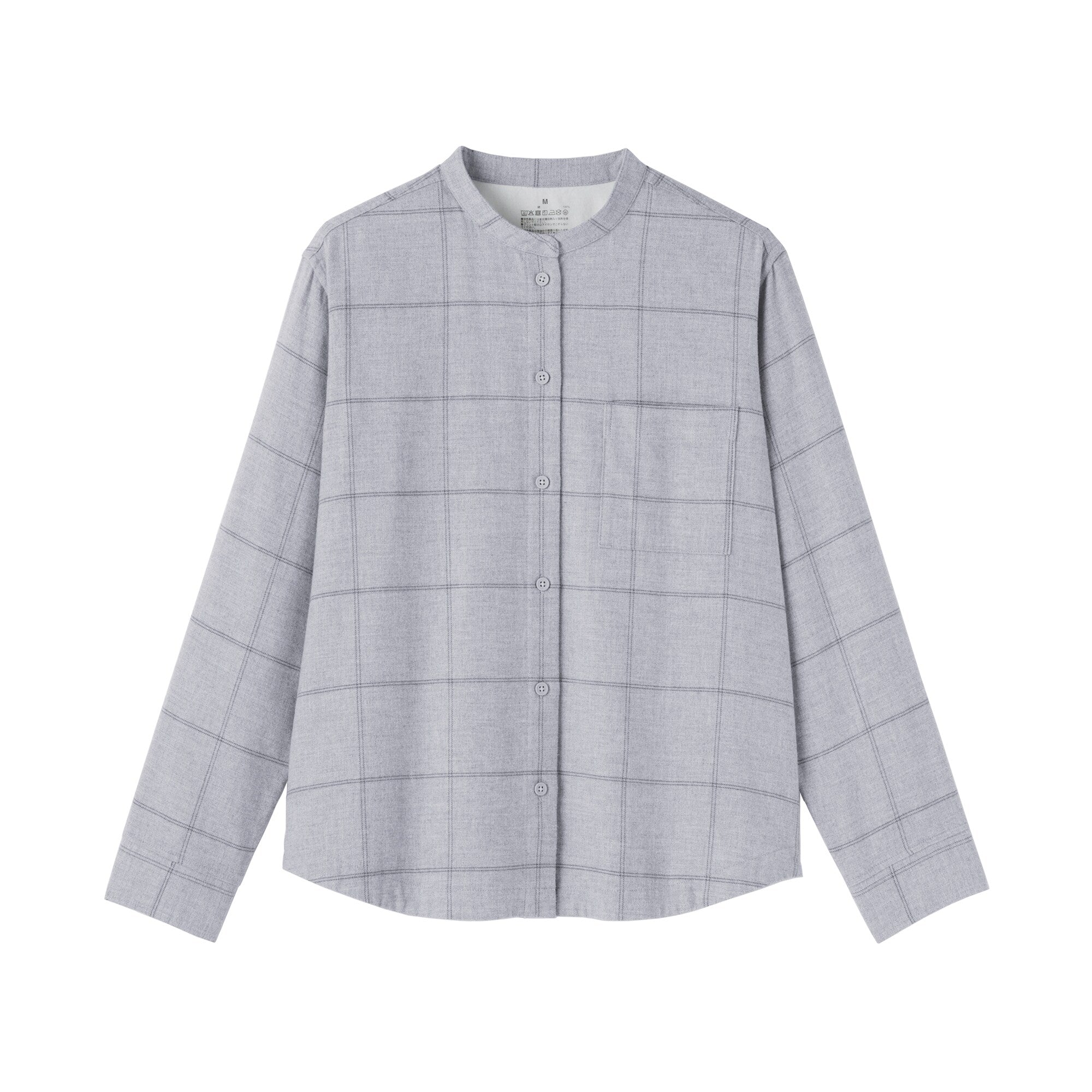 Flannel Stand Collar Shirt - Image 50