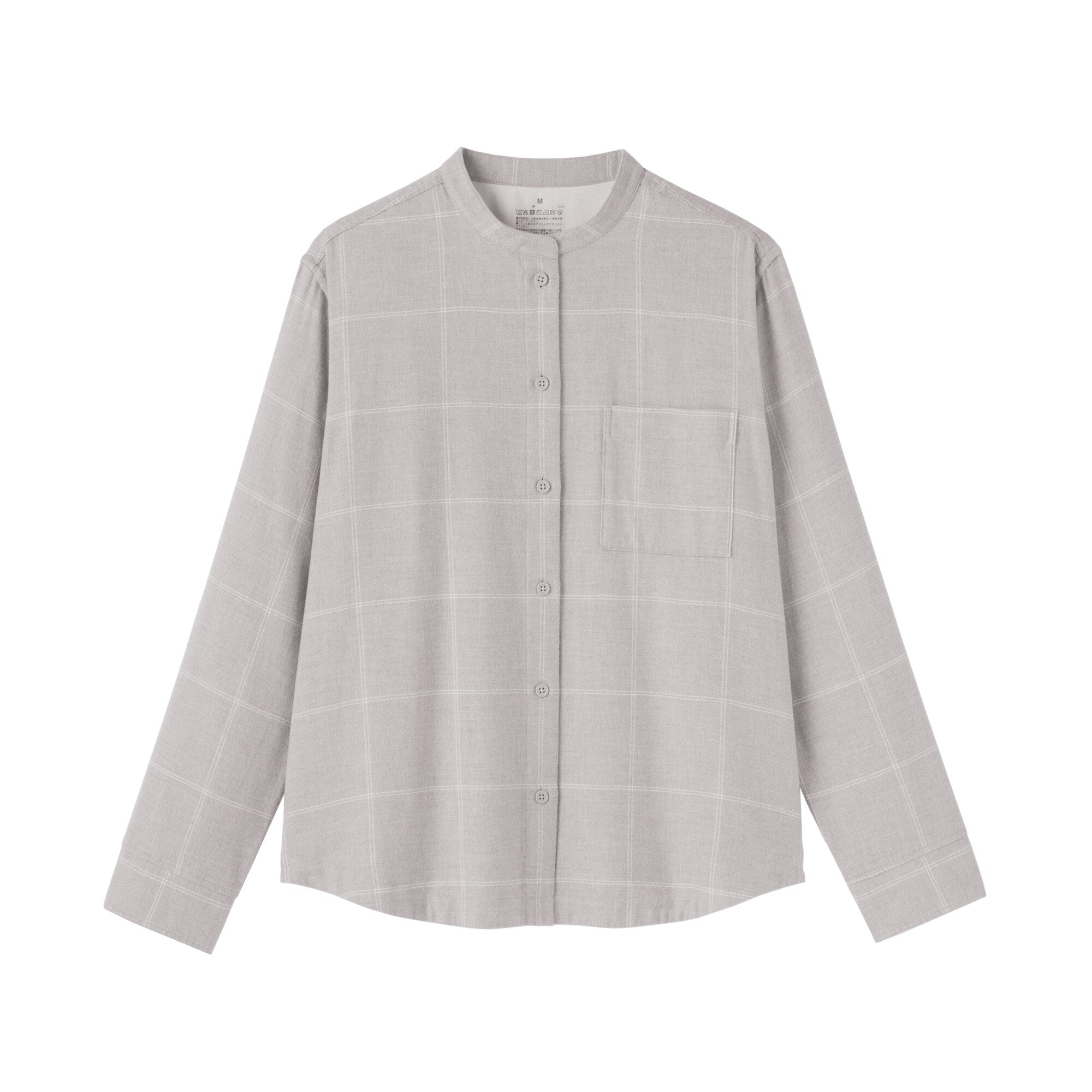 Flannel Stand Collar Shirt - Image 58
