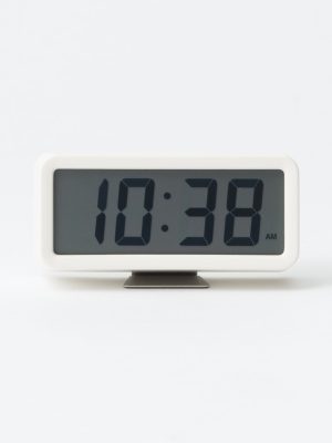 Digital Clock with Alarm - White - Small