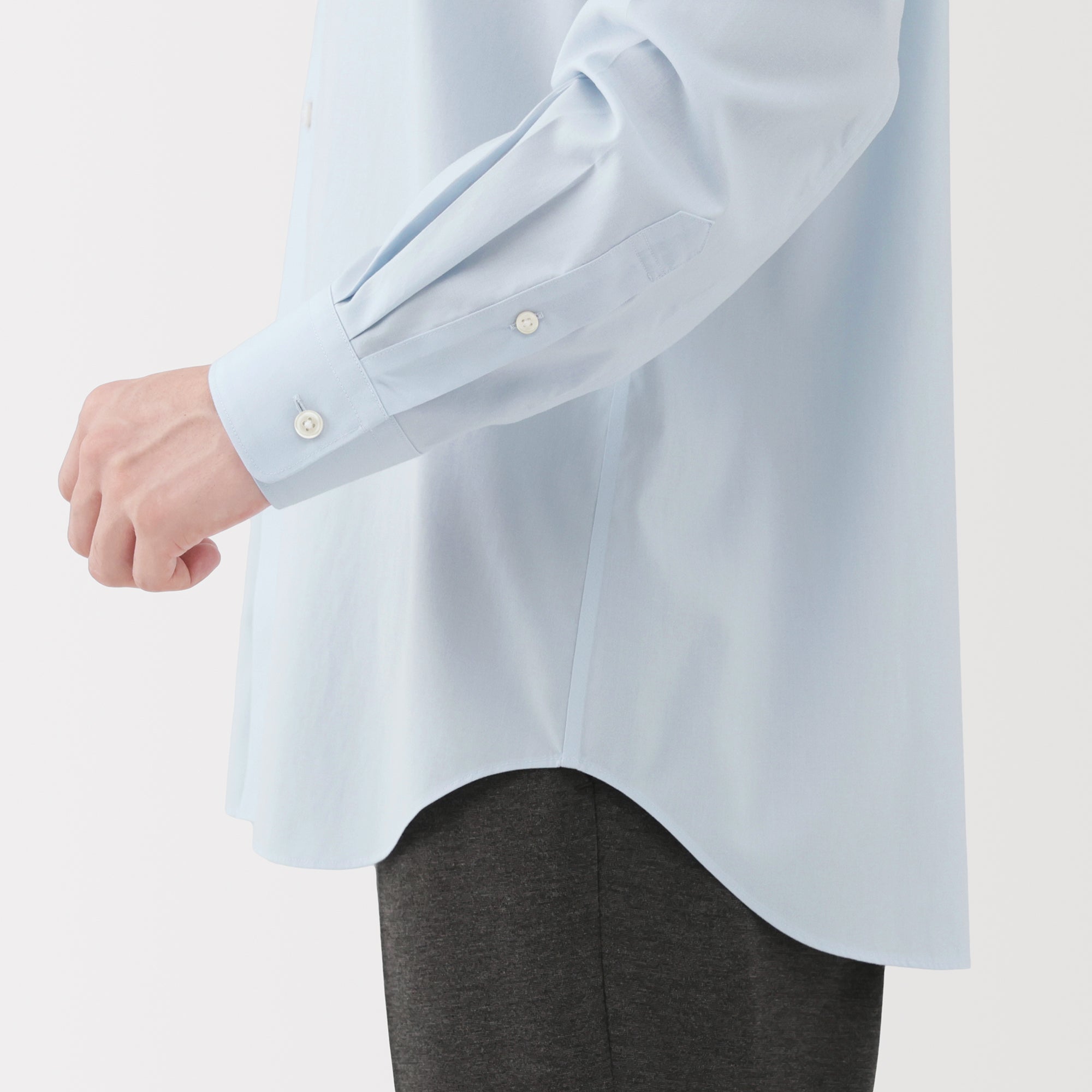 Cotton Semi-Spread Collar Shirt - Image 17