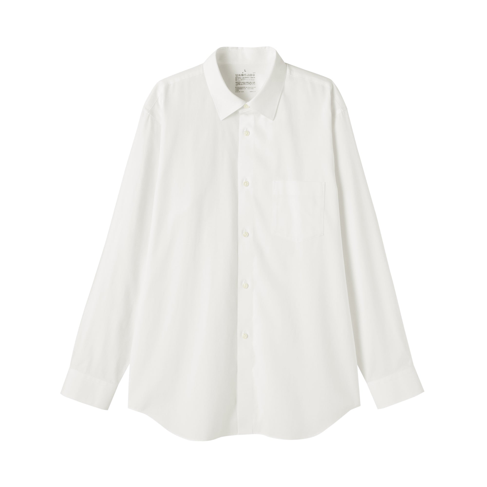 Cotton Semi-Spread Collar Shirt - Image 11