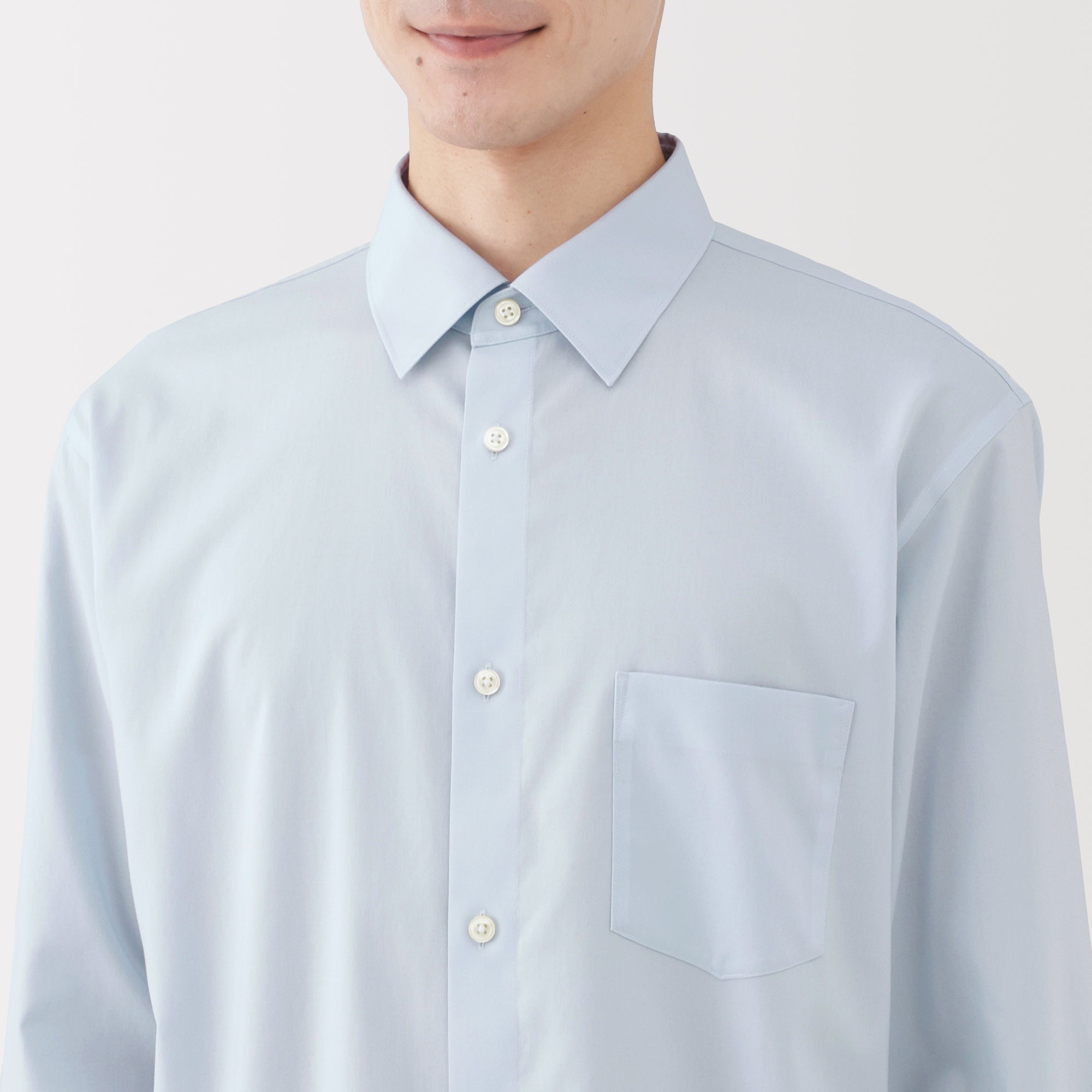 Cotton Semi-Spread Collar Shirt - Image 25