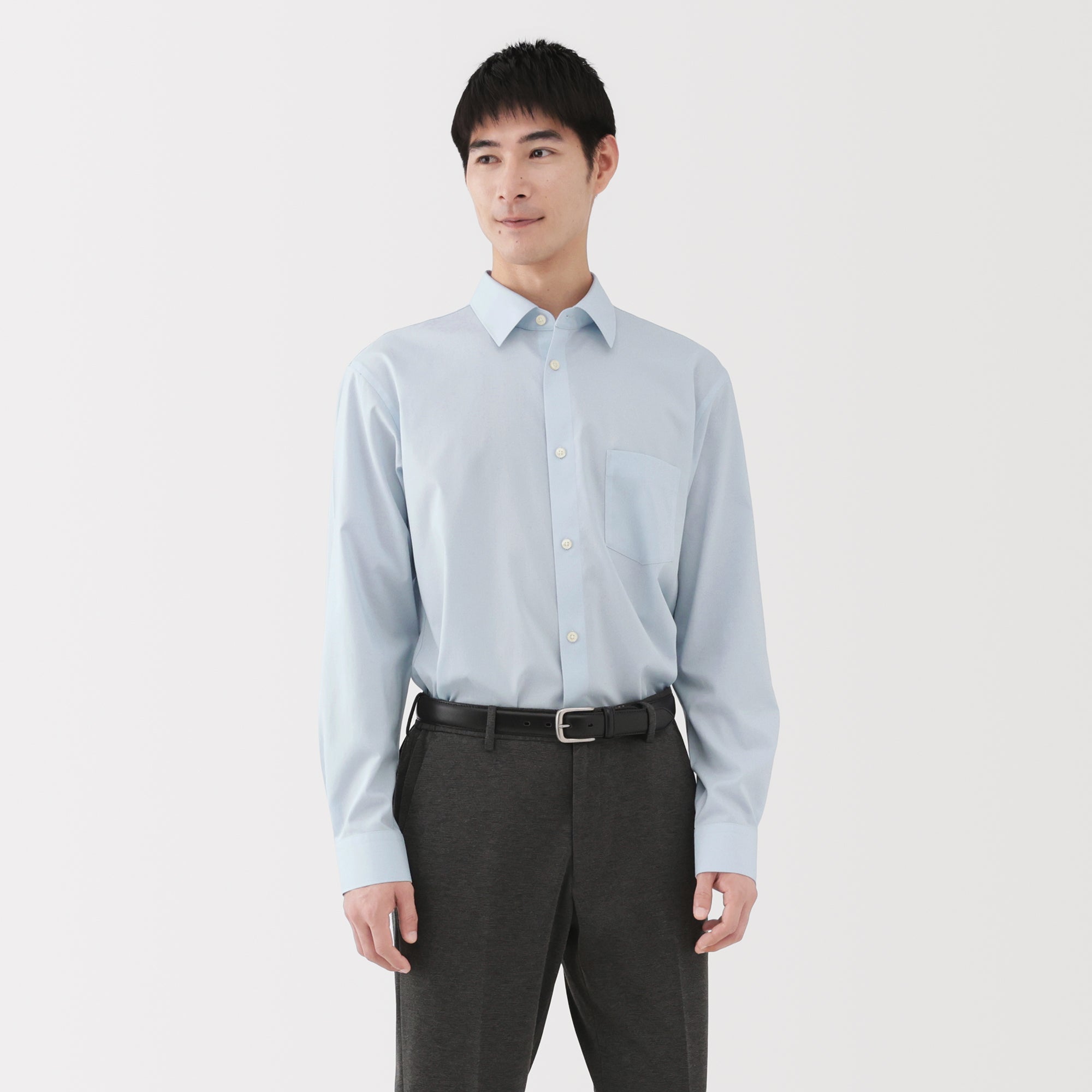 Cotton Semi-Spread Collar Shirt - Image 21
