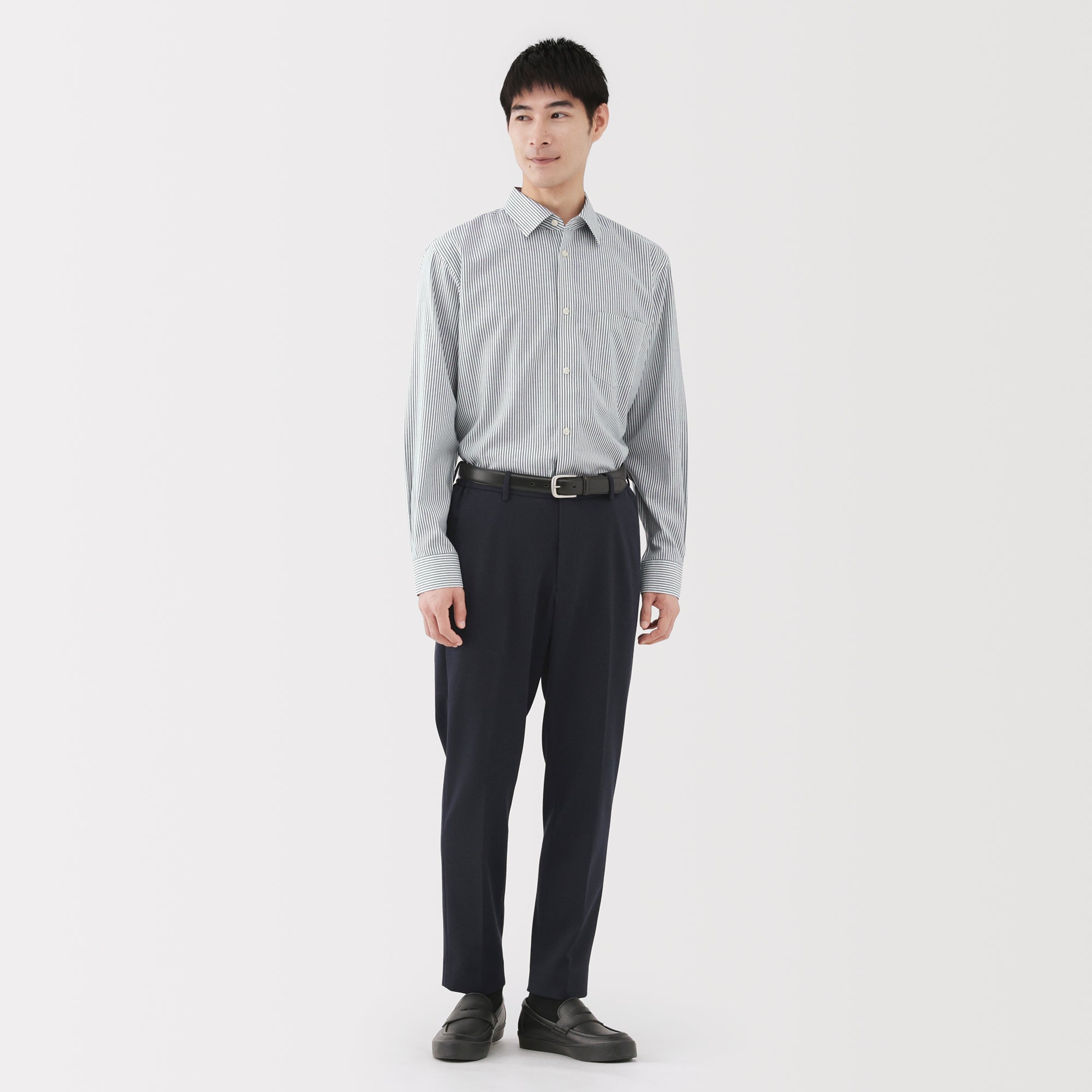 Cotton Semi-Spread Collar Shirt - Image 31