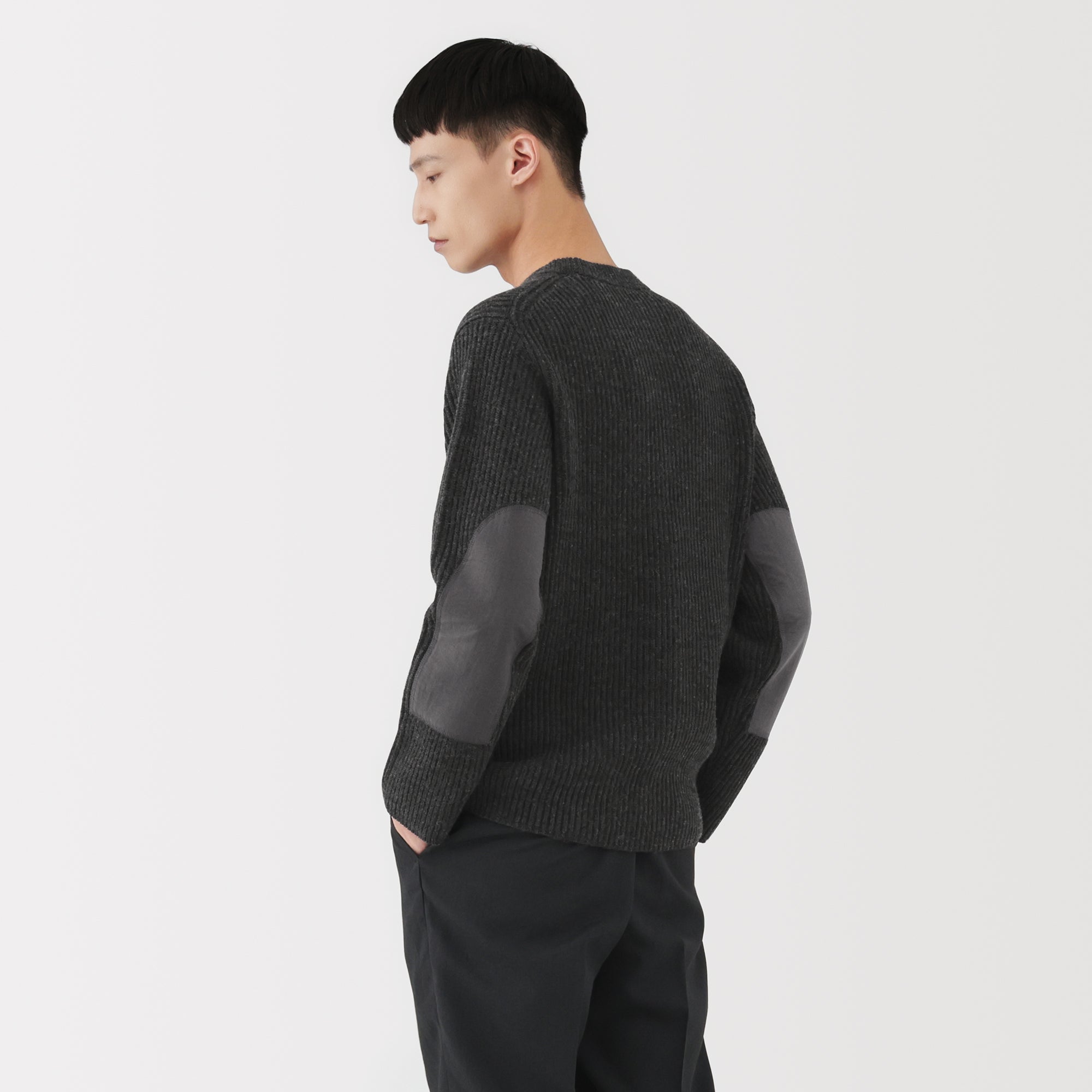 Labo Merino Wool Elbow Patch Sweater - Image 5
