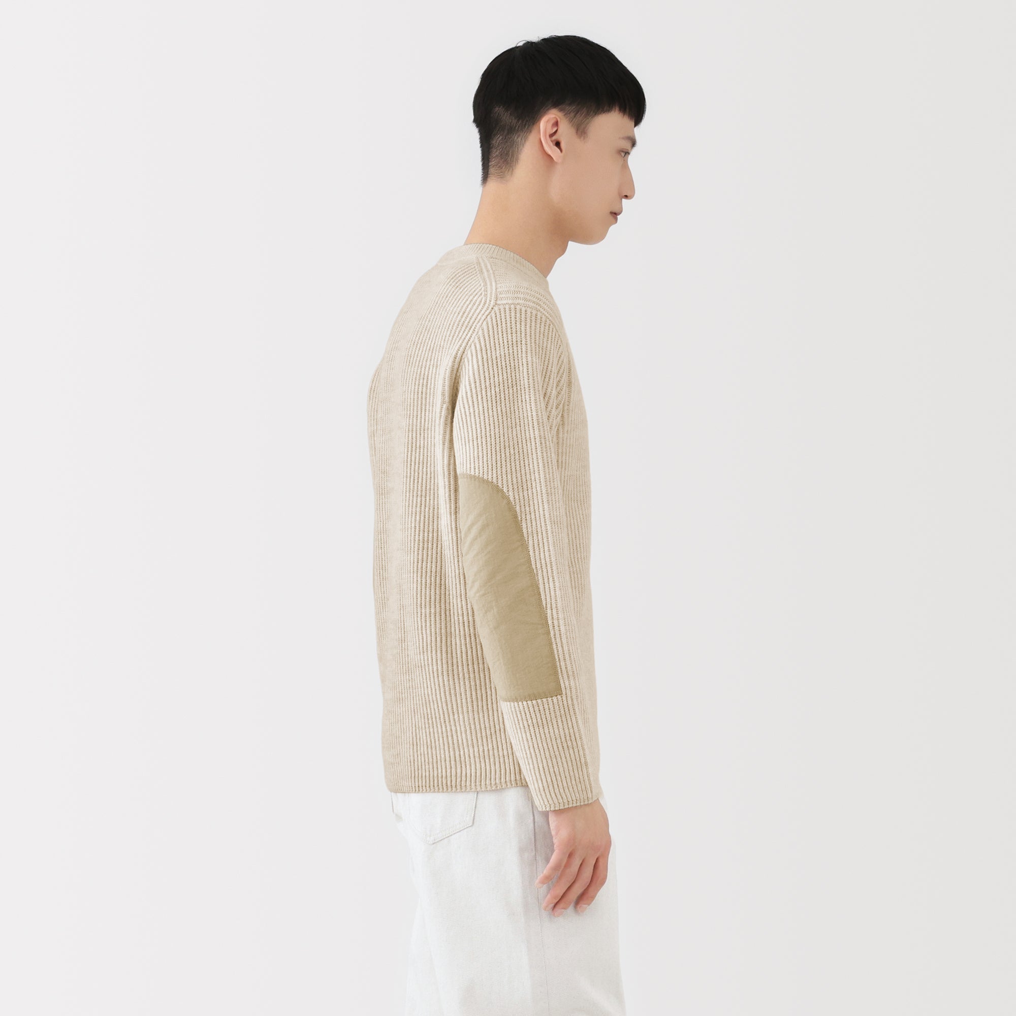 Labo Merino Wool Elbow Patch Sweater - Image 6