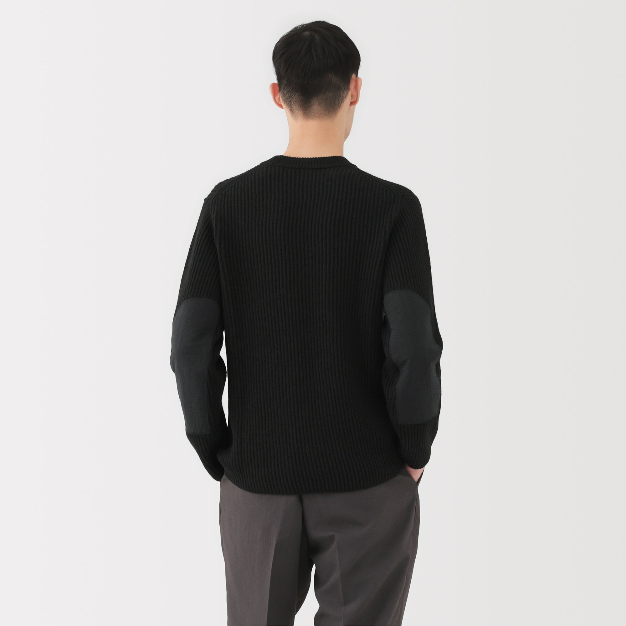 Labo Merino Wool Elbow Patch Sweater - Image 13