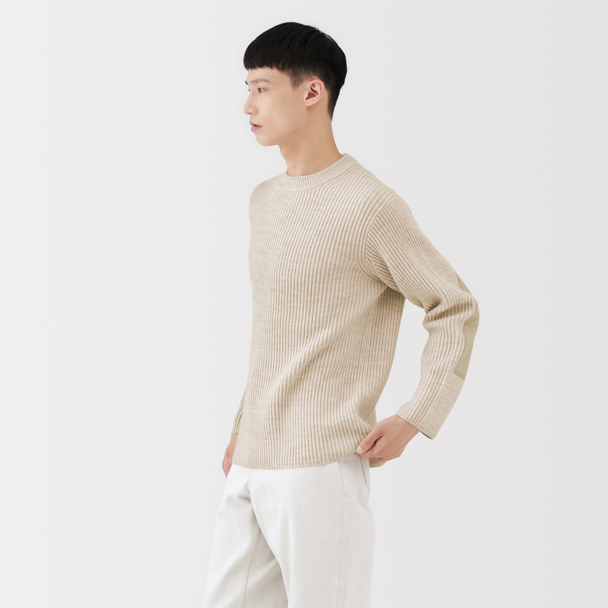 Labo Merino Wool Elbow Patch Sweater - Image 20