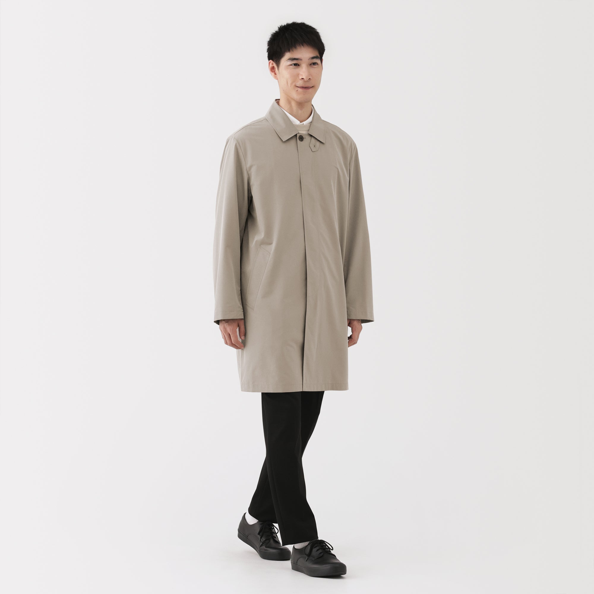 Water Repellent Stand Fall Collar Coat - Image 13