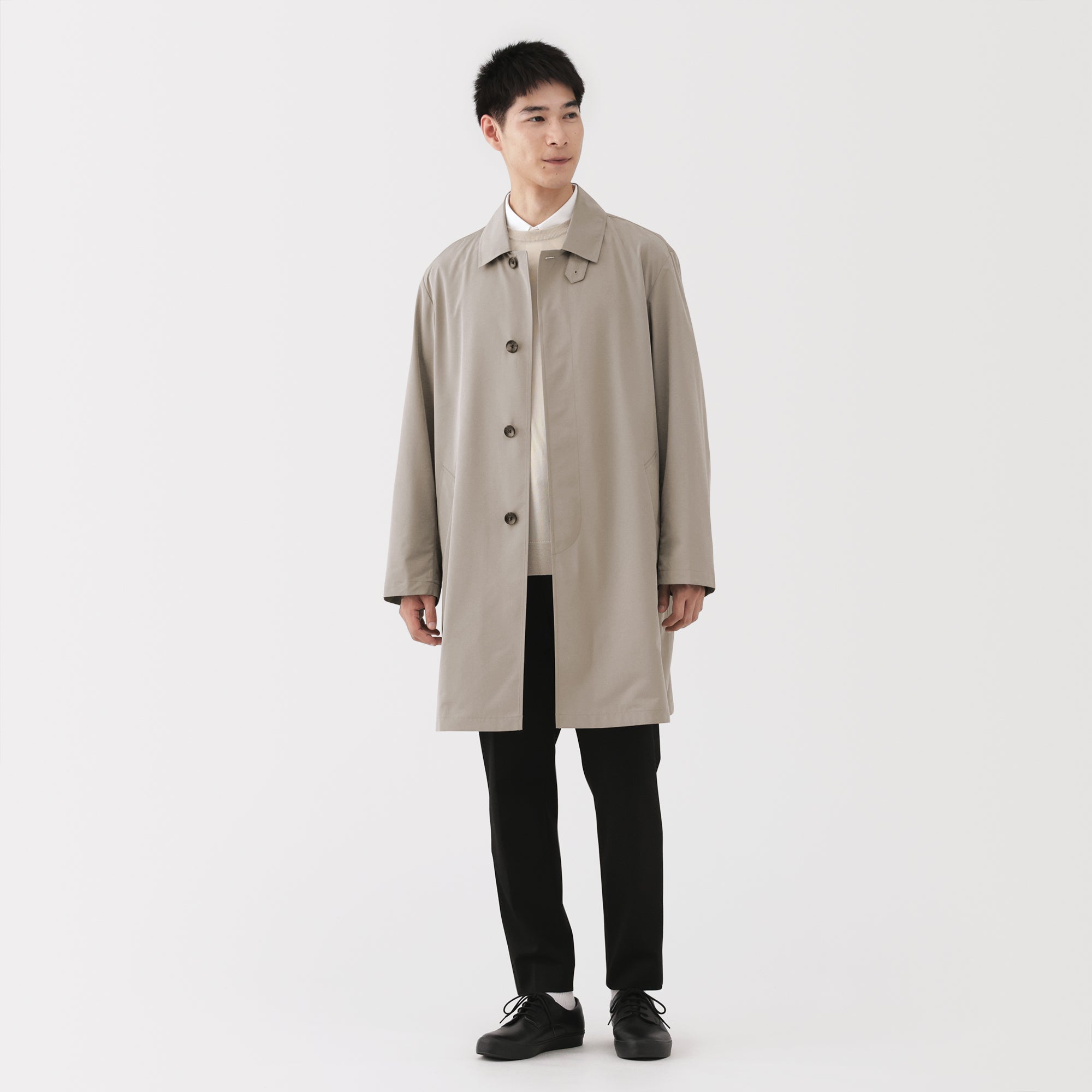 Water Repellent Stand Fall Collar Coat - Image 12