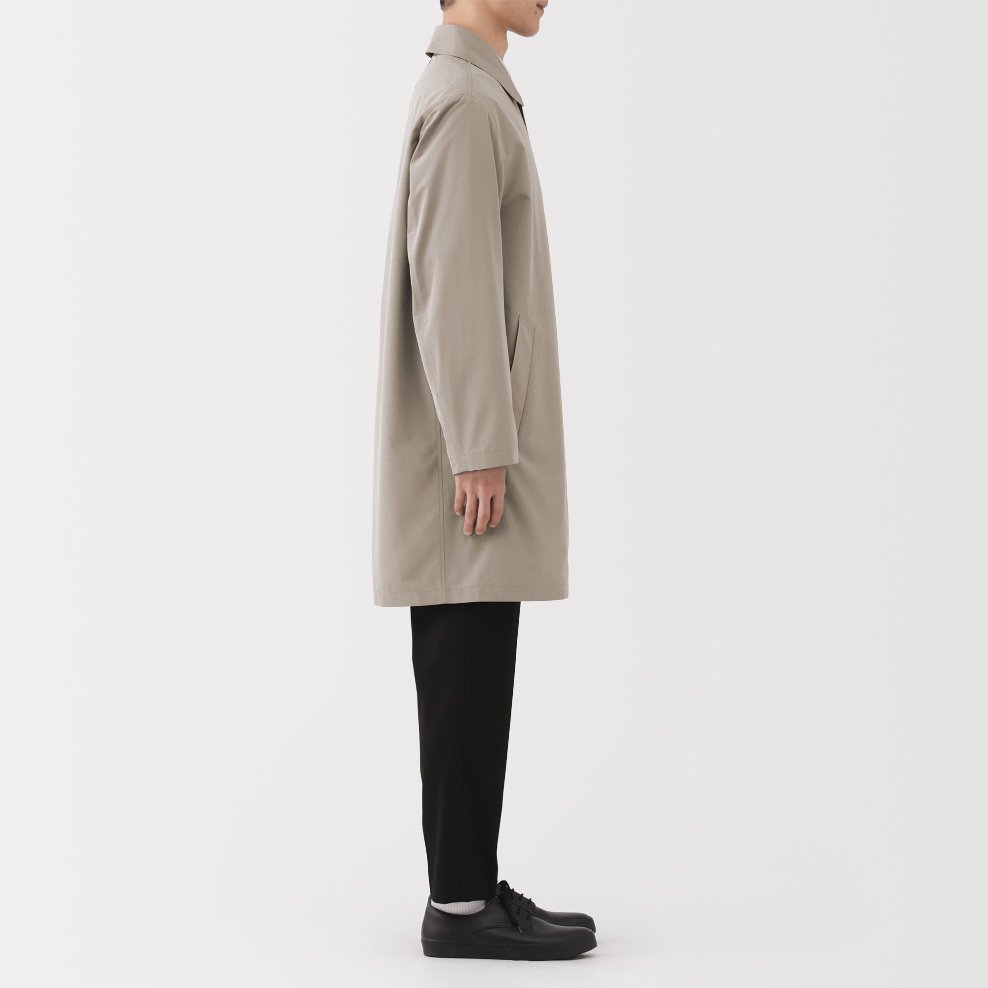 Water Repellent Stand Fall Collar Coat - Image 5