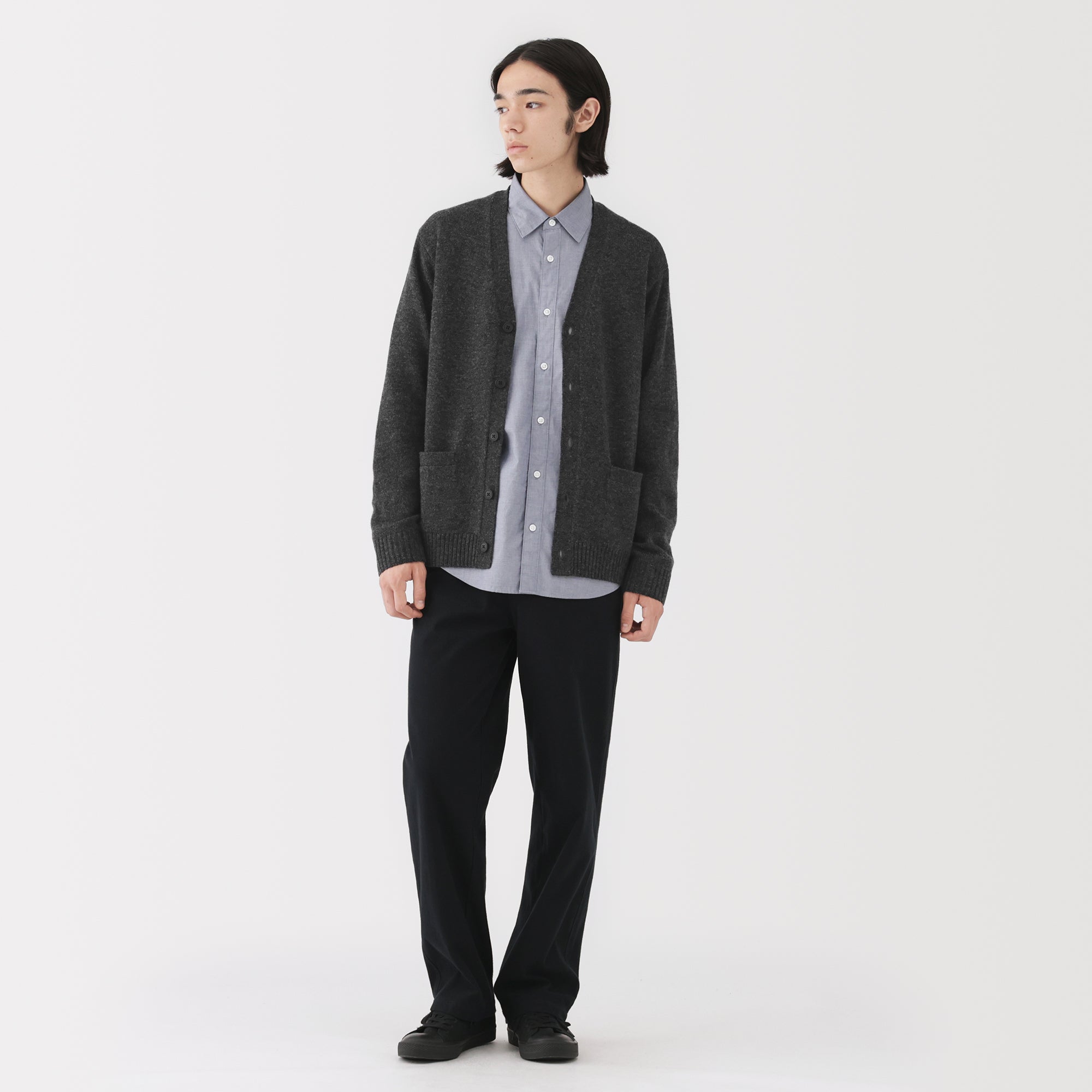 Wool V-Neck Cardigan - Image 12