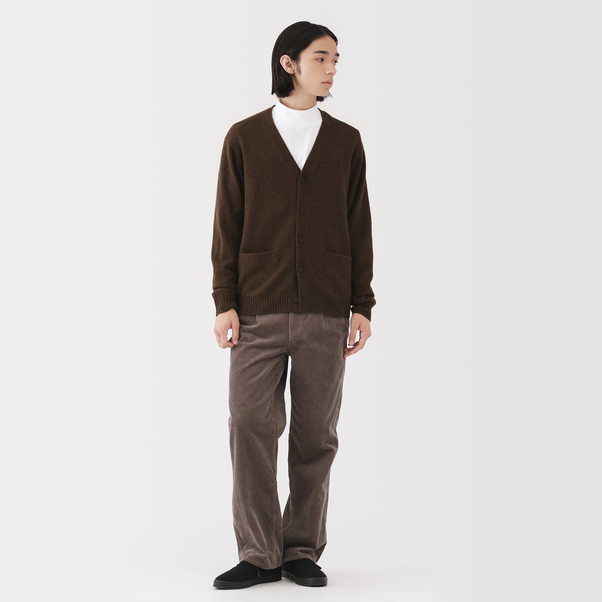 Wool V-Neck Cardigan - Image 4