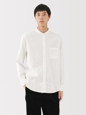 Flannel Stand Collar Shirt