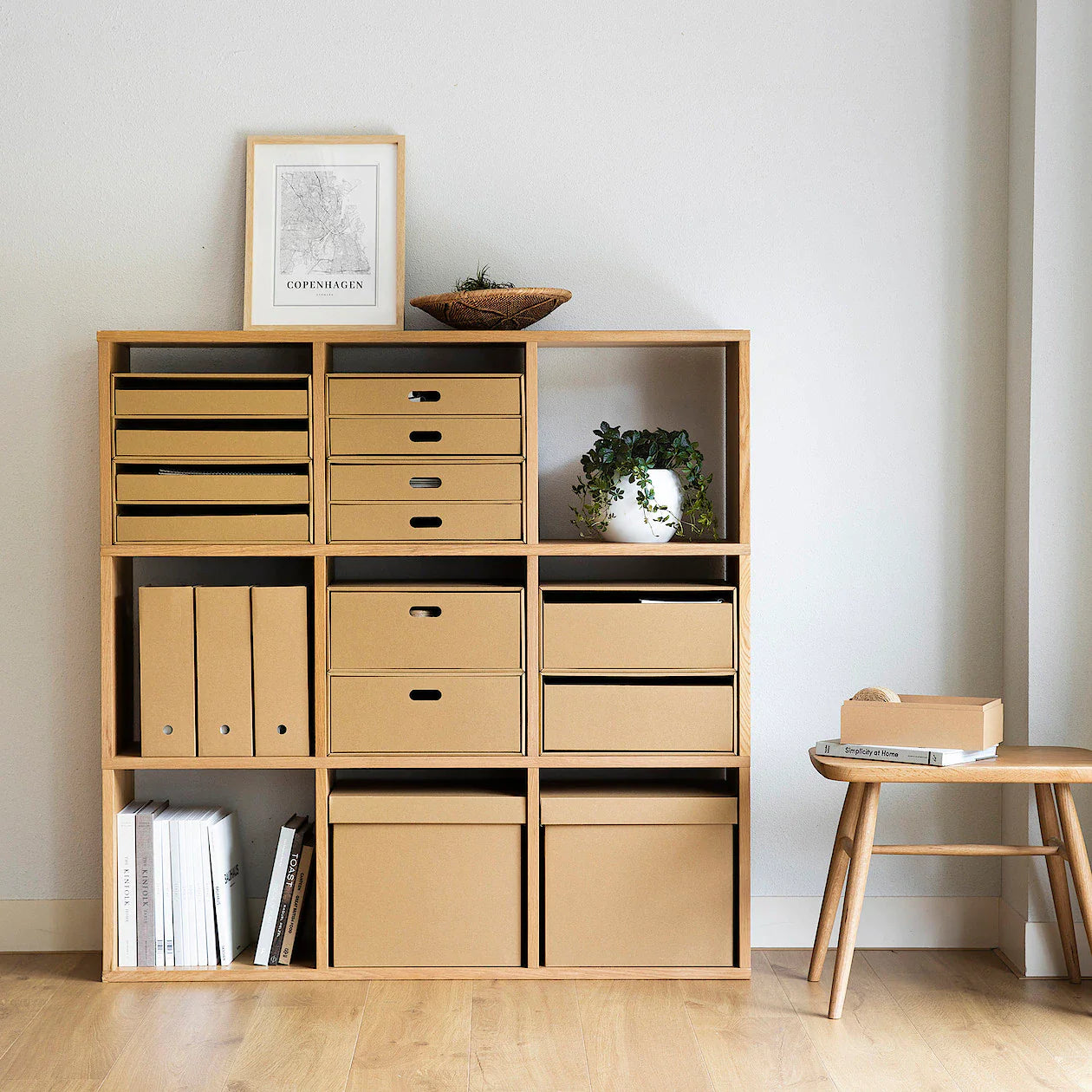 Oak Stacking Shelf - 3 x 3 - Image 2