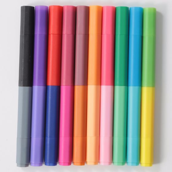 Water Ink Hex Twin Pen 10 Pieces Set - Image 2