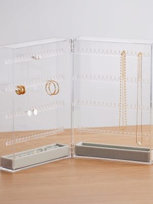 Acrylic Stand Case for Earrings & Necklace (Double Sided)