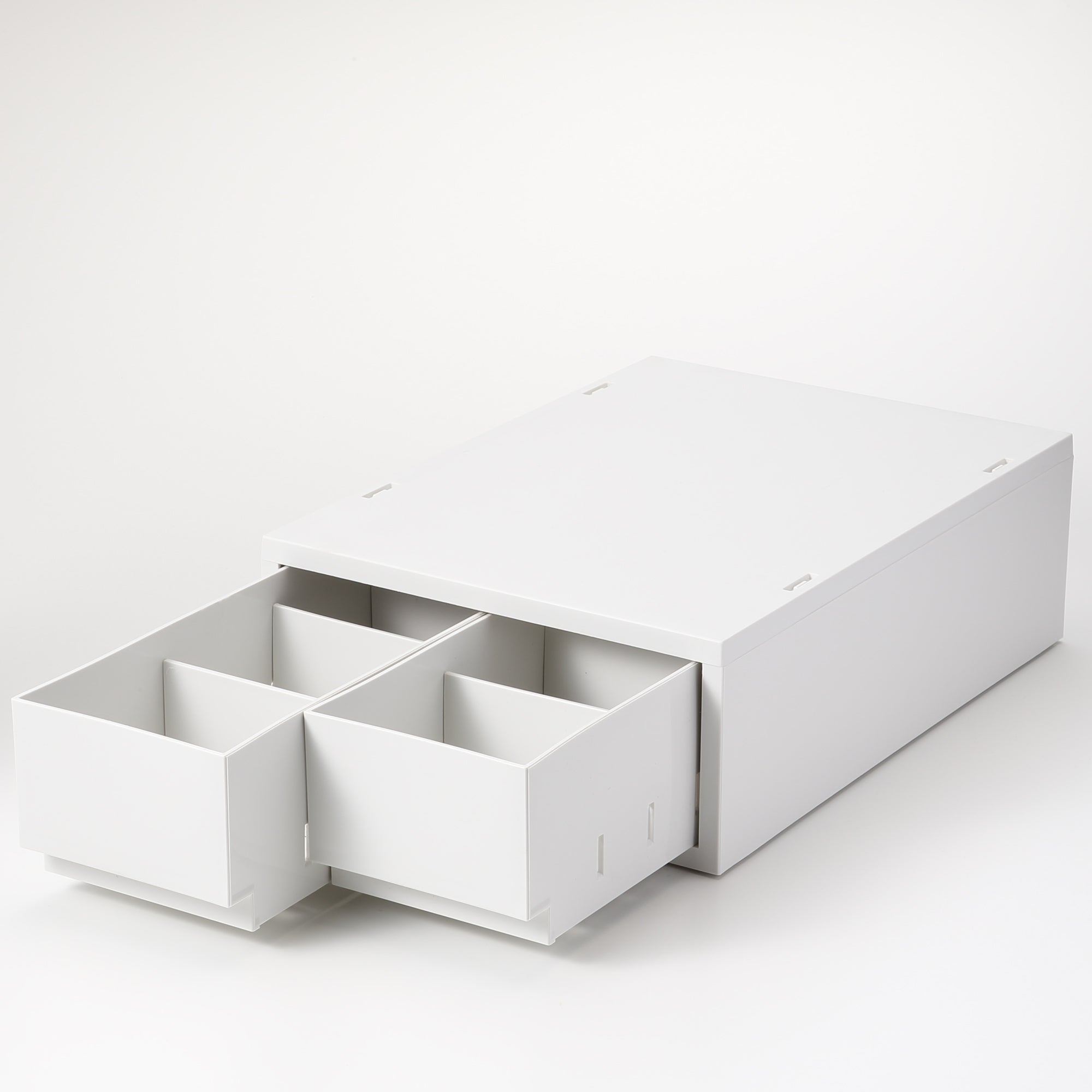 Polypropylene Case 2 Drawer - Shallow (W10.2 x D14.6 x H4.7) - Image 2